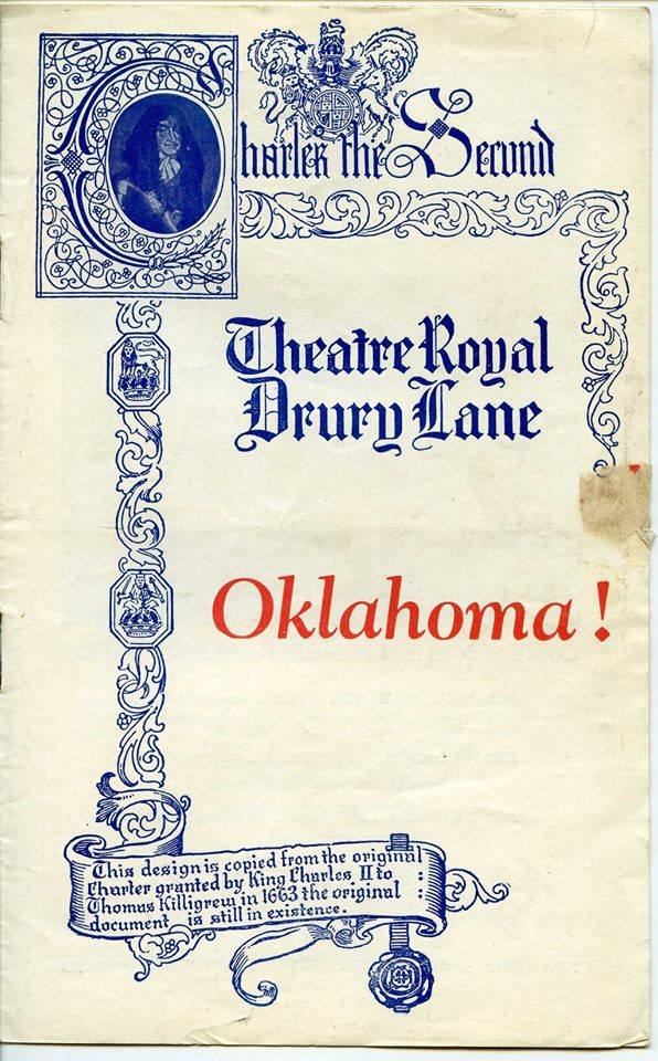 1947 playbill for the West End run of Oklahoma! (Courtesy of Rodgers & Hammerstein: A Concord Music Company, www.rnh.com)