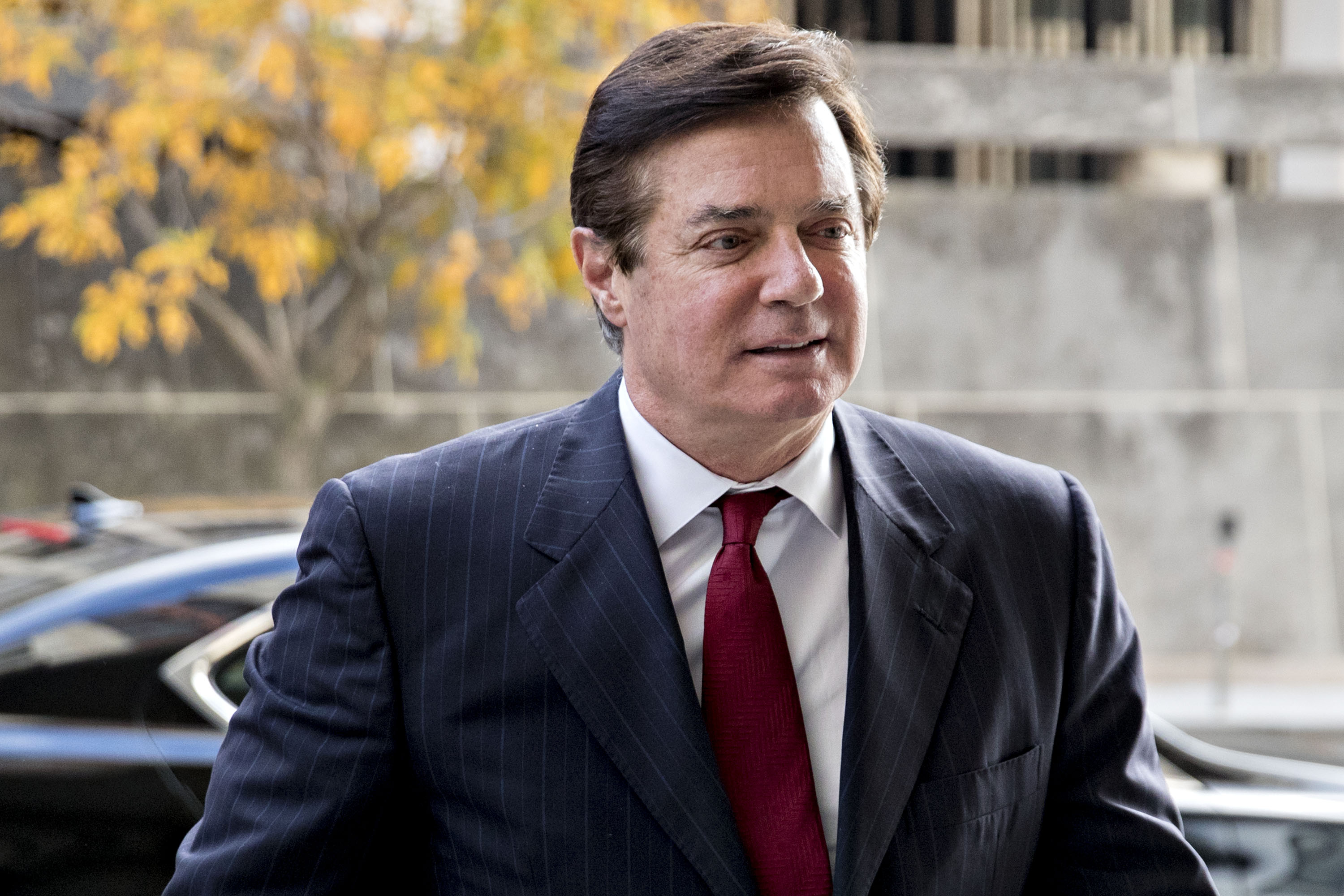 Paul Manafort, former campaign manager for Donald Trump, arrives to the U.S. Courthouse for a bond hearing in Washington, D.C., U.S., on Monday, Nov. 6, 2017 (Andrew Harrer&mdash;Bloomberg /Getty Images)