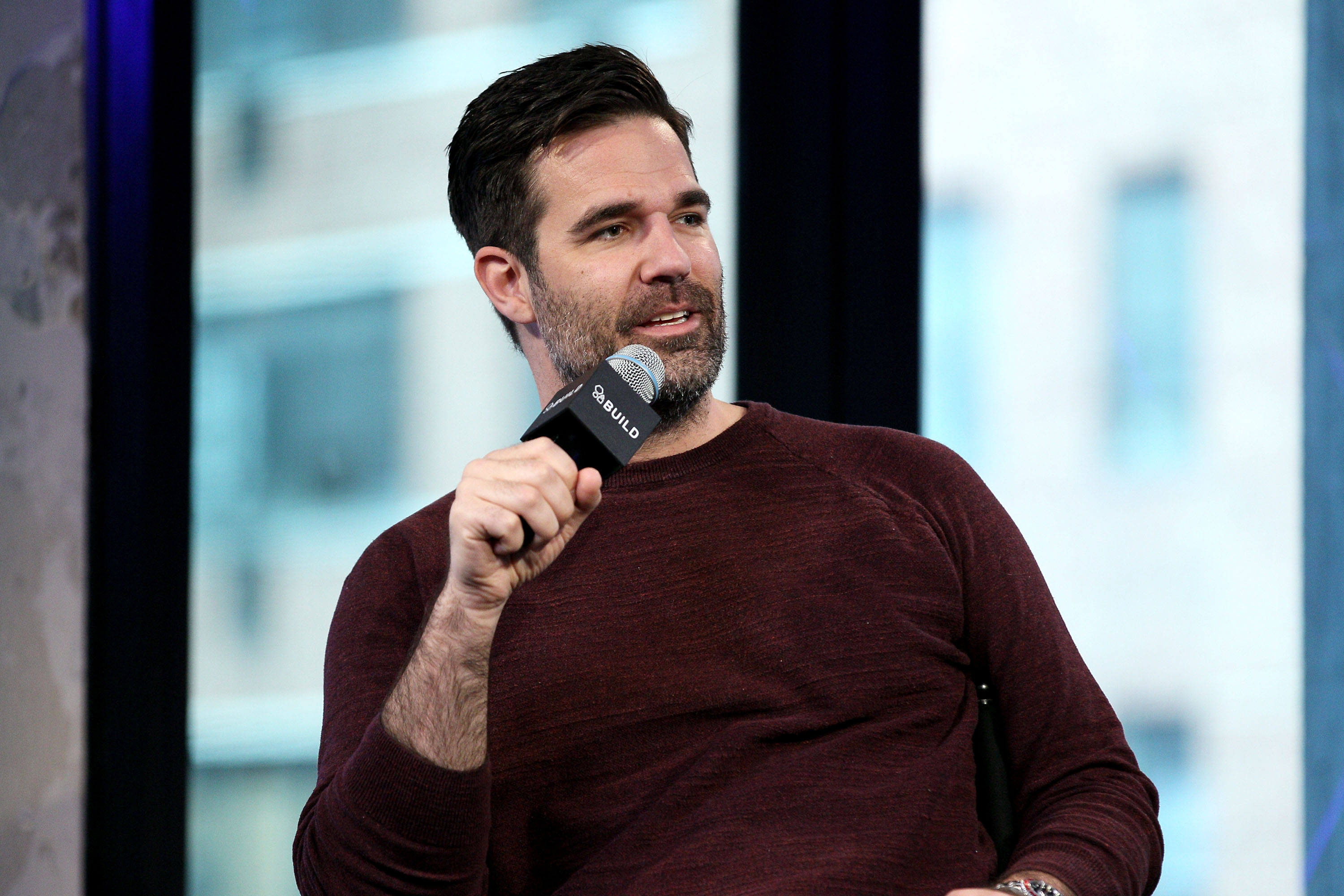 Rob Delaney attends AOL Build to discuss "Catastrophe" Season 2 at AOL Studios In New York on April 6, 2016 in New York City. (Steve Mack—FilmMagic)