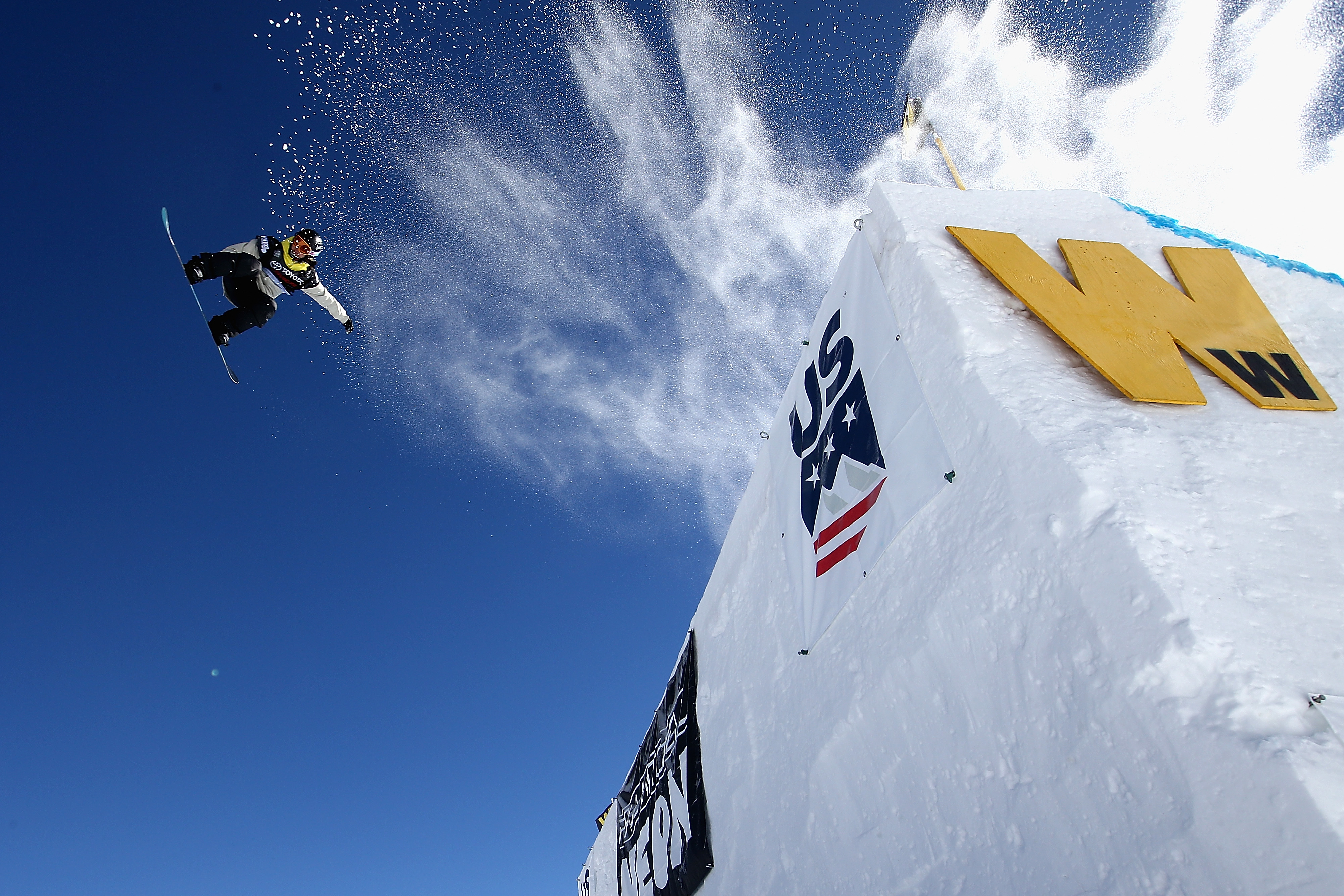 Sina Candrian of Switzerland competes in the final of the FIS Snowboard World Cup 2018 Ladies' Big Air during the Toyota U.S. Grand Prix on December 10, 2017 in Copper Mountain, Colorado. Sean M. Haffey—Getty Images (Sean M. Haffey—Getty Images)