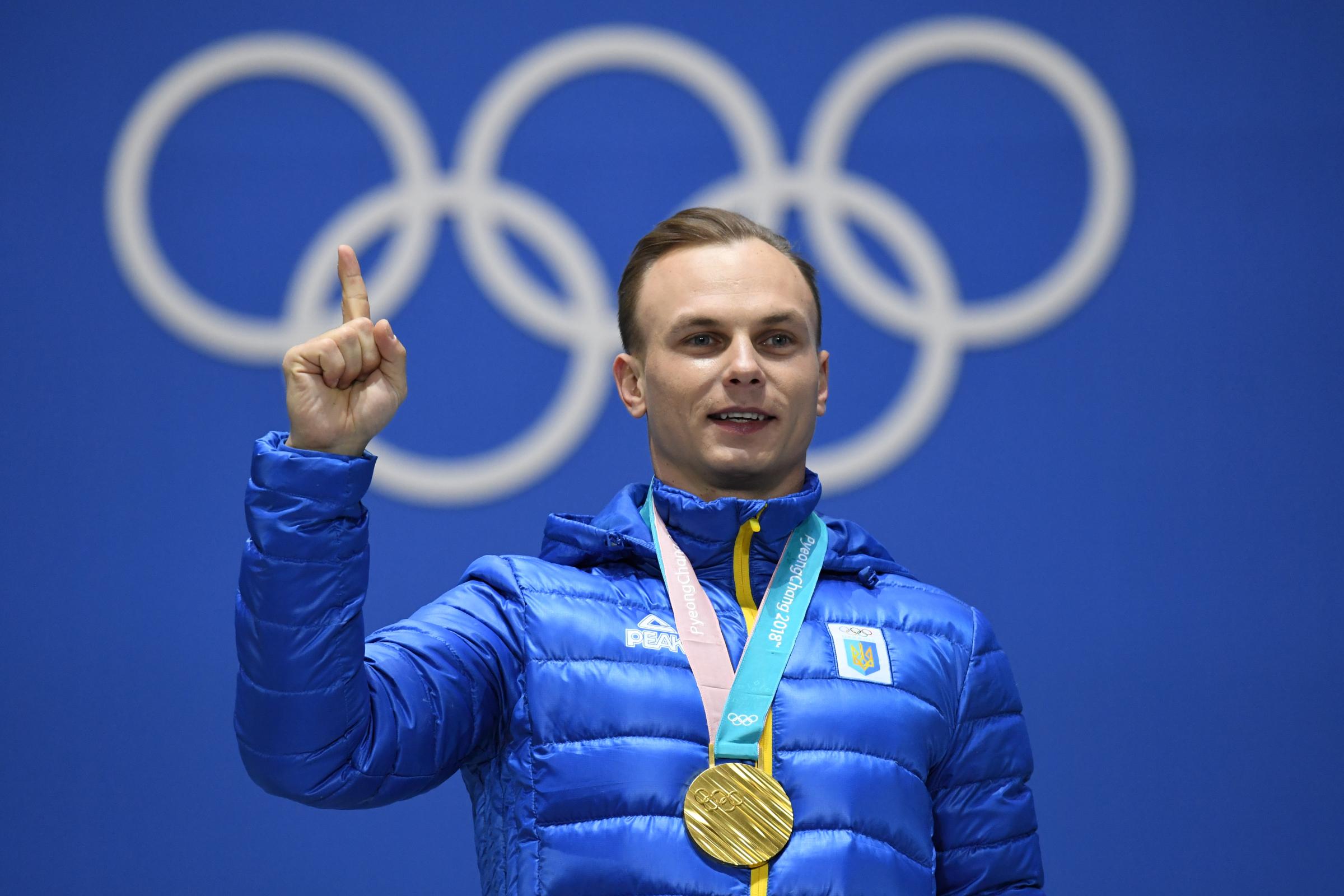 Ukraine's gold medallist Oleksandr Abramenko