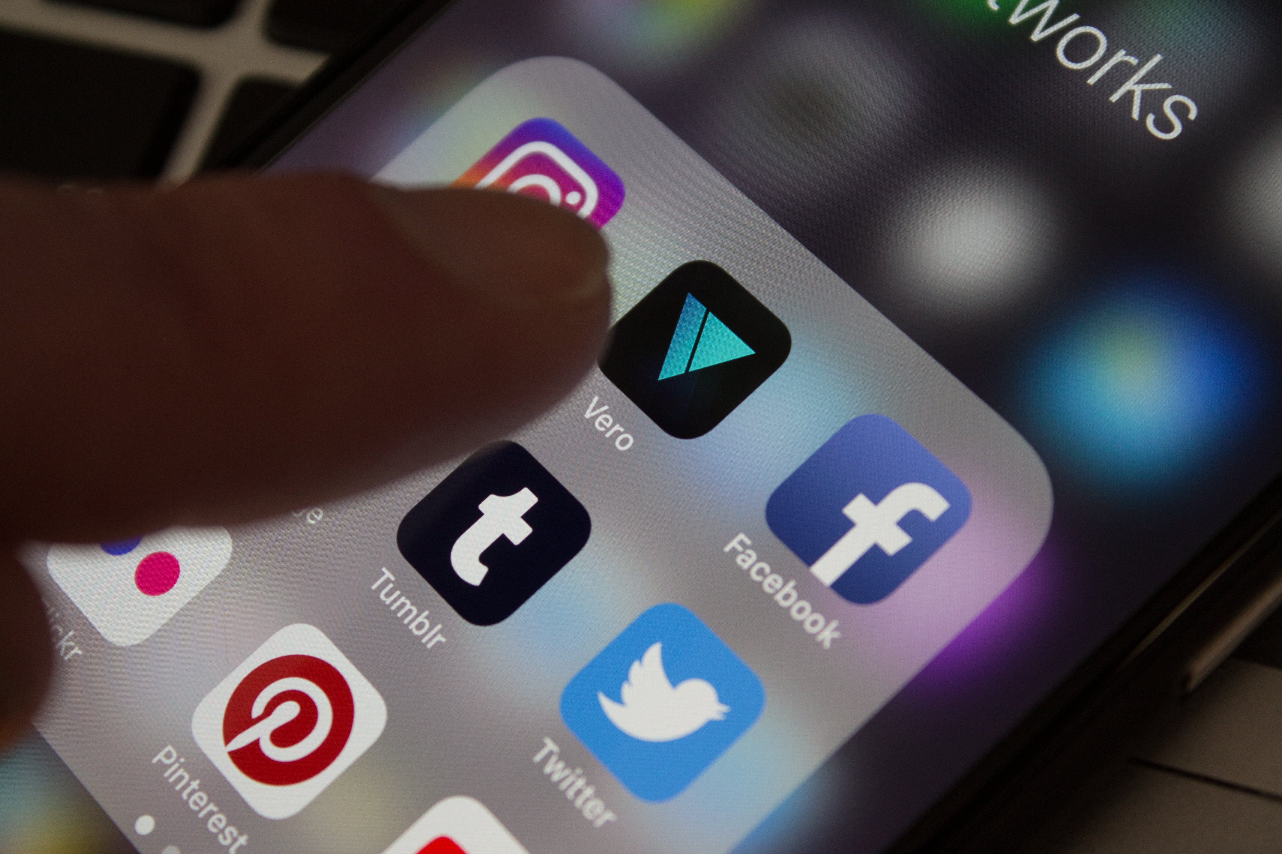 In this photo illustration, a surge in new users cause technical difficulties for users of the VERO app on February 27, 2018 in Dusseldorf, Germany. Recent changes to Facebooks algorithm, controlling what users see on their newsfeeds, has caused many to sign-up for the app billed as the next Instagram. (Photo by Ant Palmer/Getty Images)