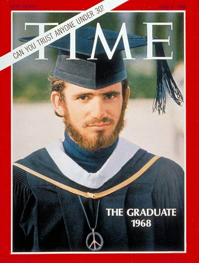 Brian Weiss appeared on the Jun. 7, 1968, cover of TIME when he was a 21-year-old senior Anthropology major at UCLA and the Editor-in-Chief of the student newspaper the <i>Daily Bruin</i>.