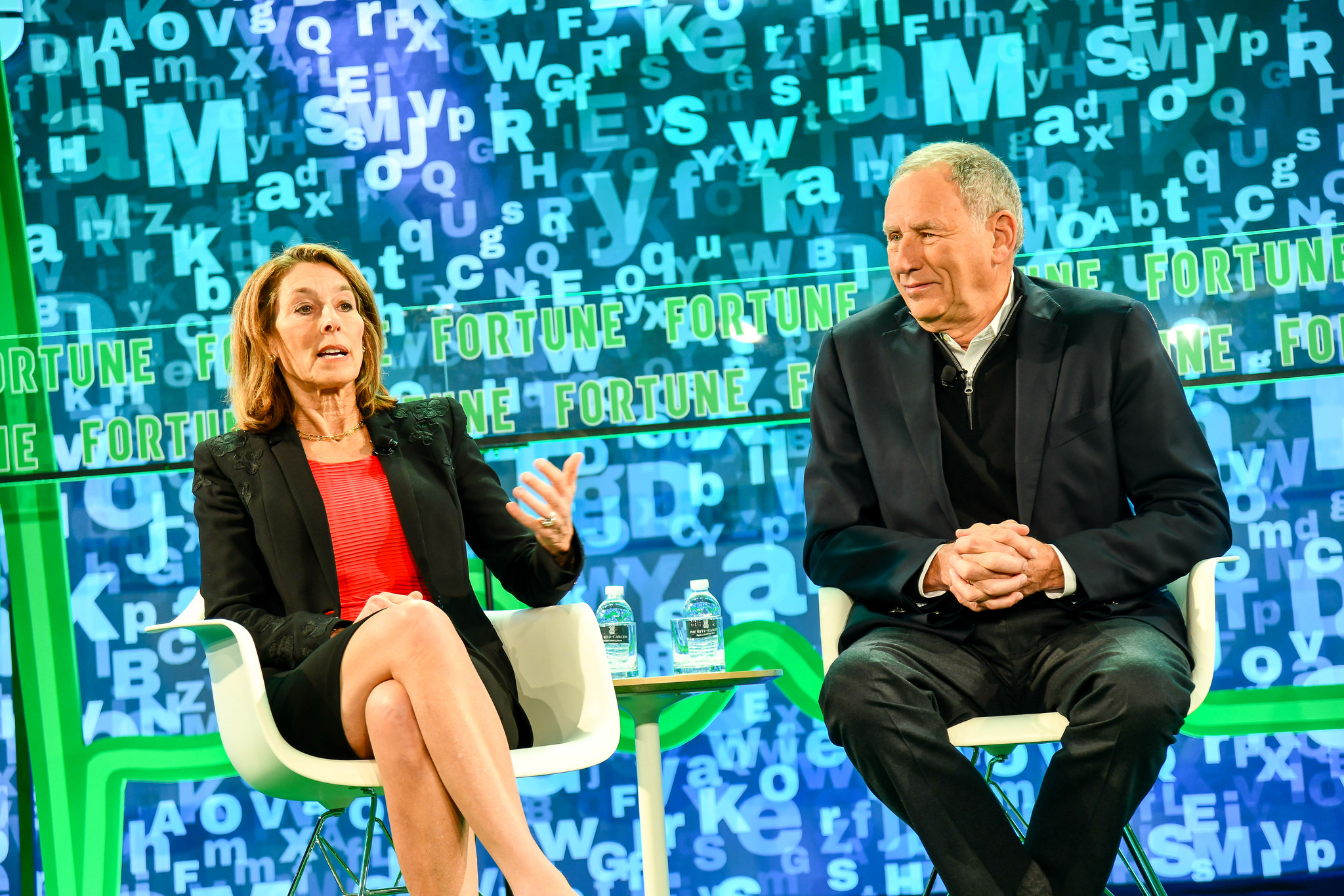 Dr. Toby Cosgrove, Former President and CEO, Cleveland Clinic and Dr. Laurie Glimcher, President and CEO, Dana-Farber Cancer Institute at Fortune Brainstorm Health (Courtesy of Stuart Isett/Fortune)