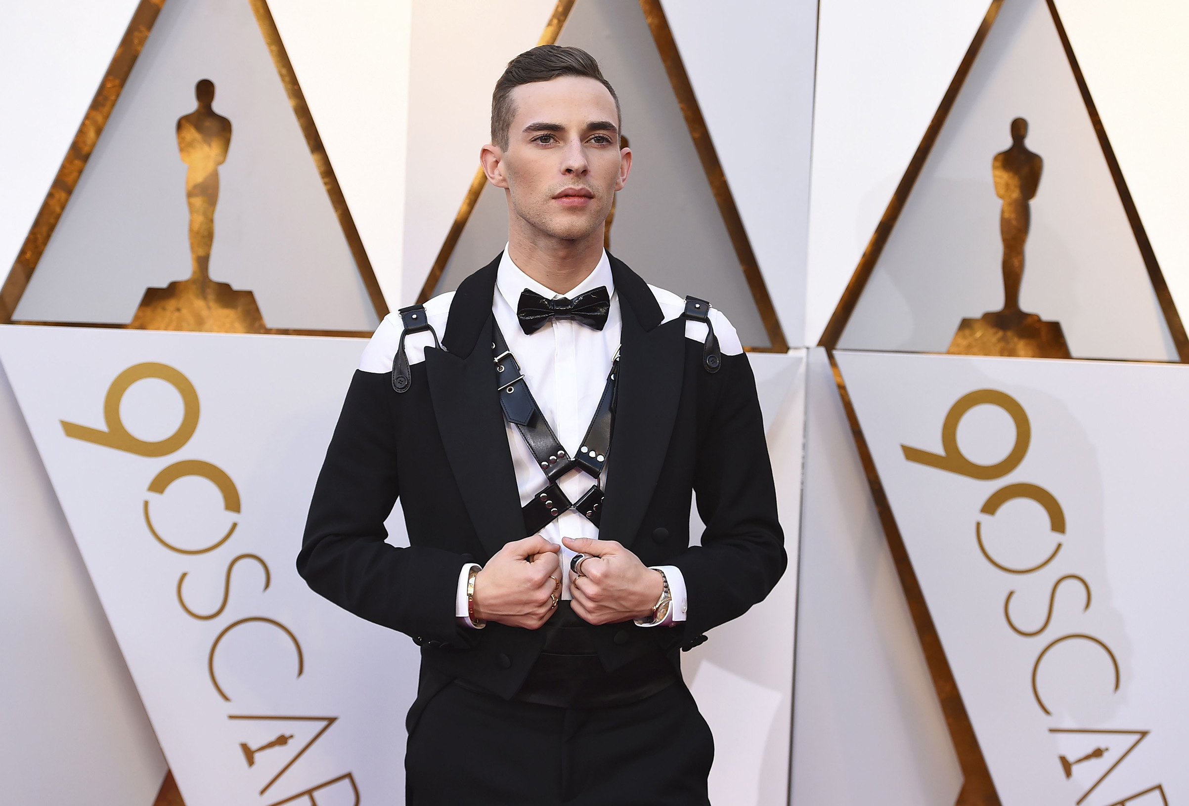 Adam Rippon arrives at the Oscars, at the Dolby Theatre on March 4. (Jordan Strauss/—Invision/AP/Shutterstock)
