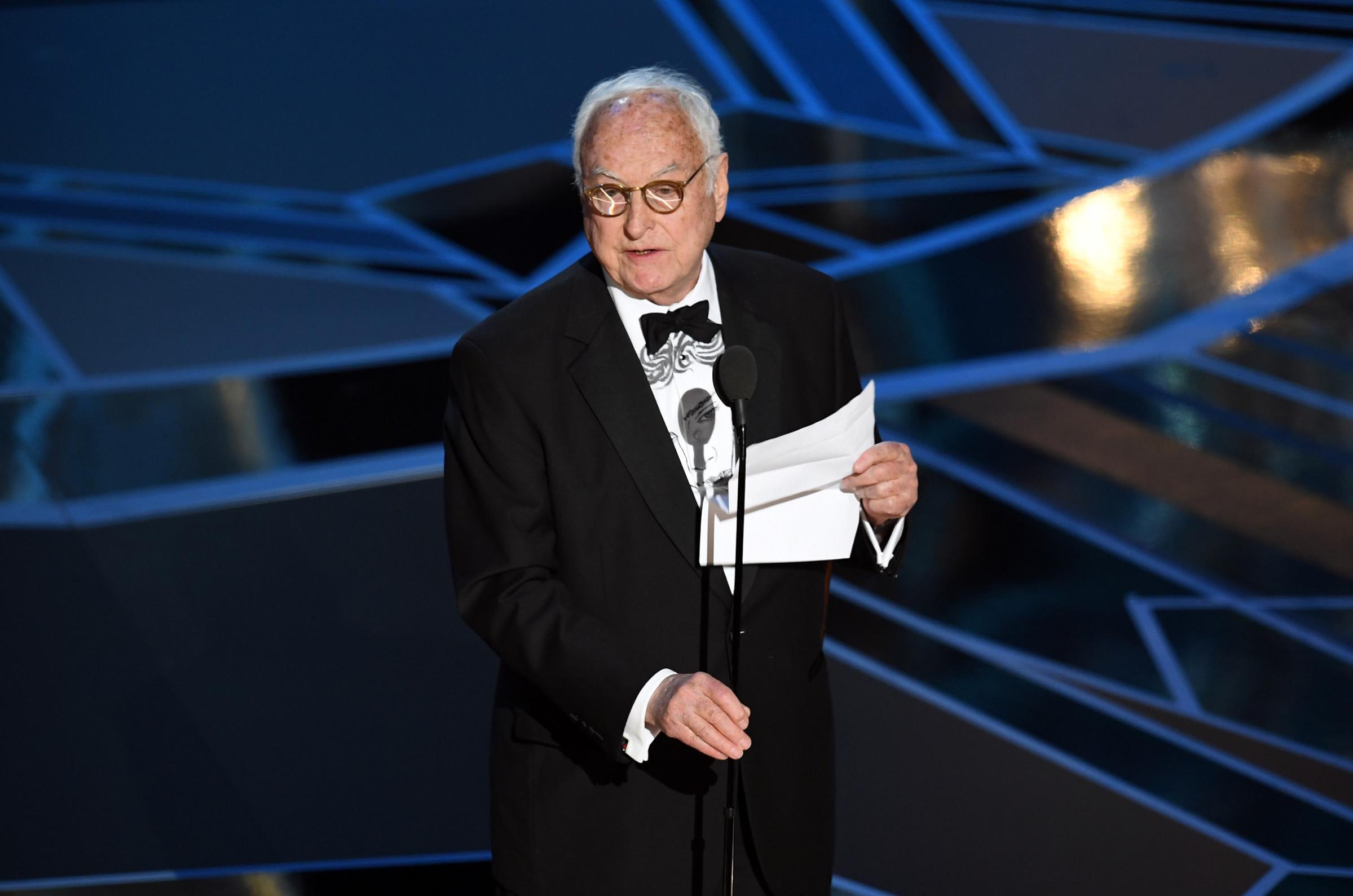 Screenwriter James Ivory accepts Best Adapted Screenplay for 'Call Me by Your Name' onstage during the 90th Annual Academy Awards at the Dolby Theatre at Hollywood &amp; Highland Center on March 4, 2018 in Hollywood.
