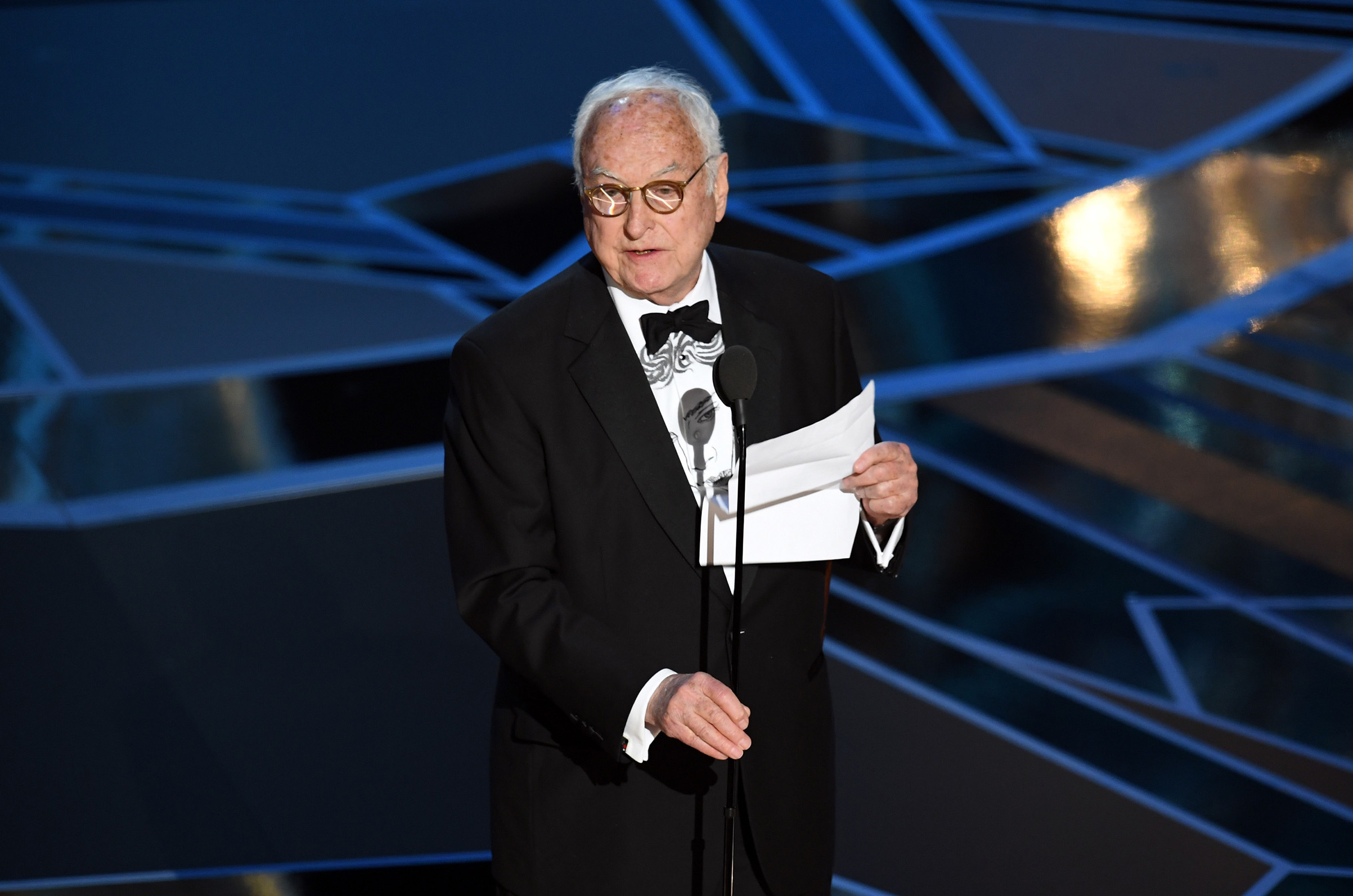 Screenwriter James Ivory accepts Best Adapted Screenplay for 'Call Me by Your Name' onstage during the 90th Annual Academy Awards at the Dolby Theatre at Hollywood &amp; Highland Center on March 4, 2018 in Hollywood. (Kevin Winter—Getty Images)