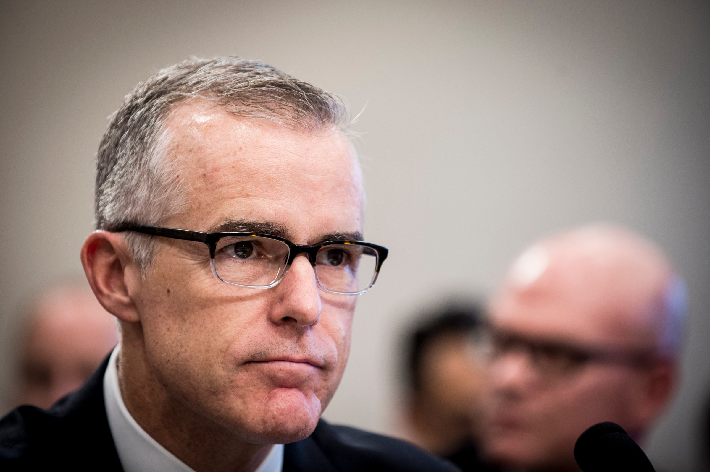 Acting FBI Director Andrew McCabe testifying in Washington
