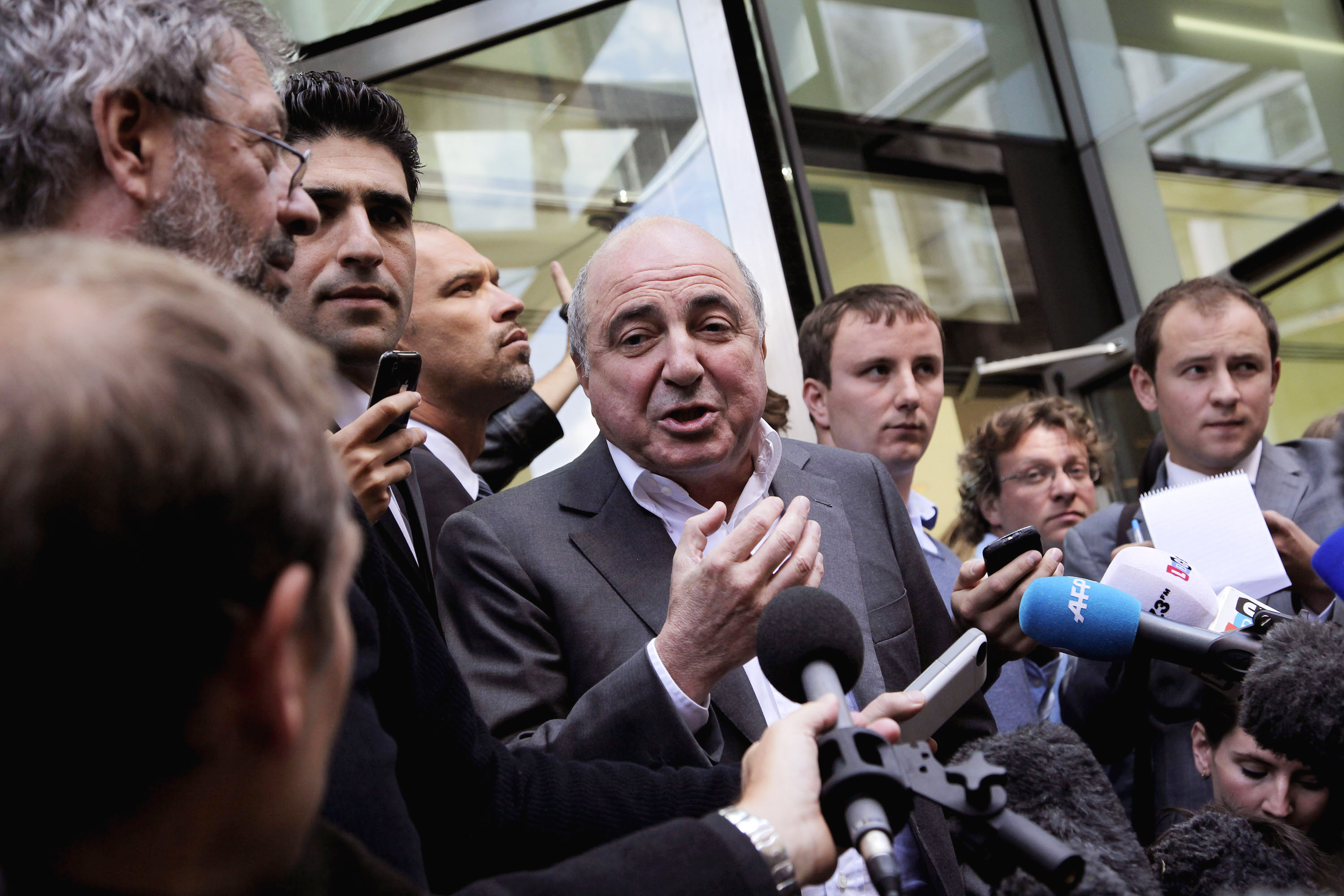 Boris Berezovsky addresses the media outside the Royal Courts of Justice after losing his lawsuit against Chelsea FC owner Roman Abramovich on August 31, 2012 in London, England. Berezovsky sued Abramovich for billions of pounds, claiming he was "intimidated" into selling shares in oil group Sibneft at below market value. (Warrick Page—Getty Images)