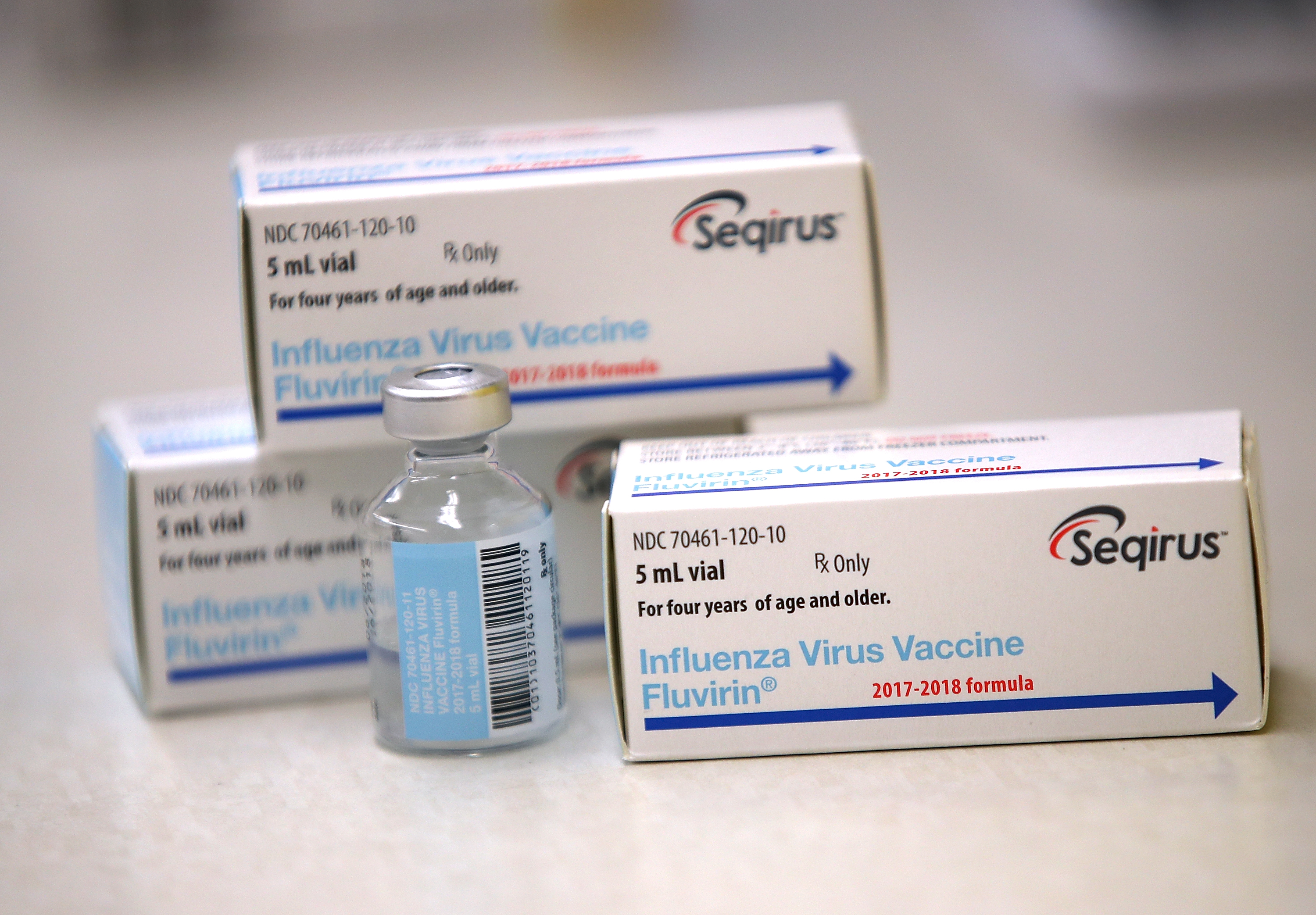 Vials of the Fluvirin influenza vaccine. (Justin Sullivan&mdash;Getty Images)