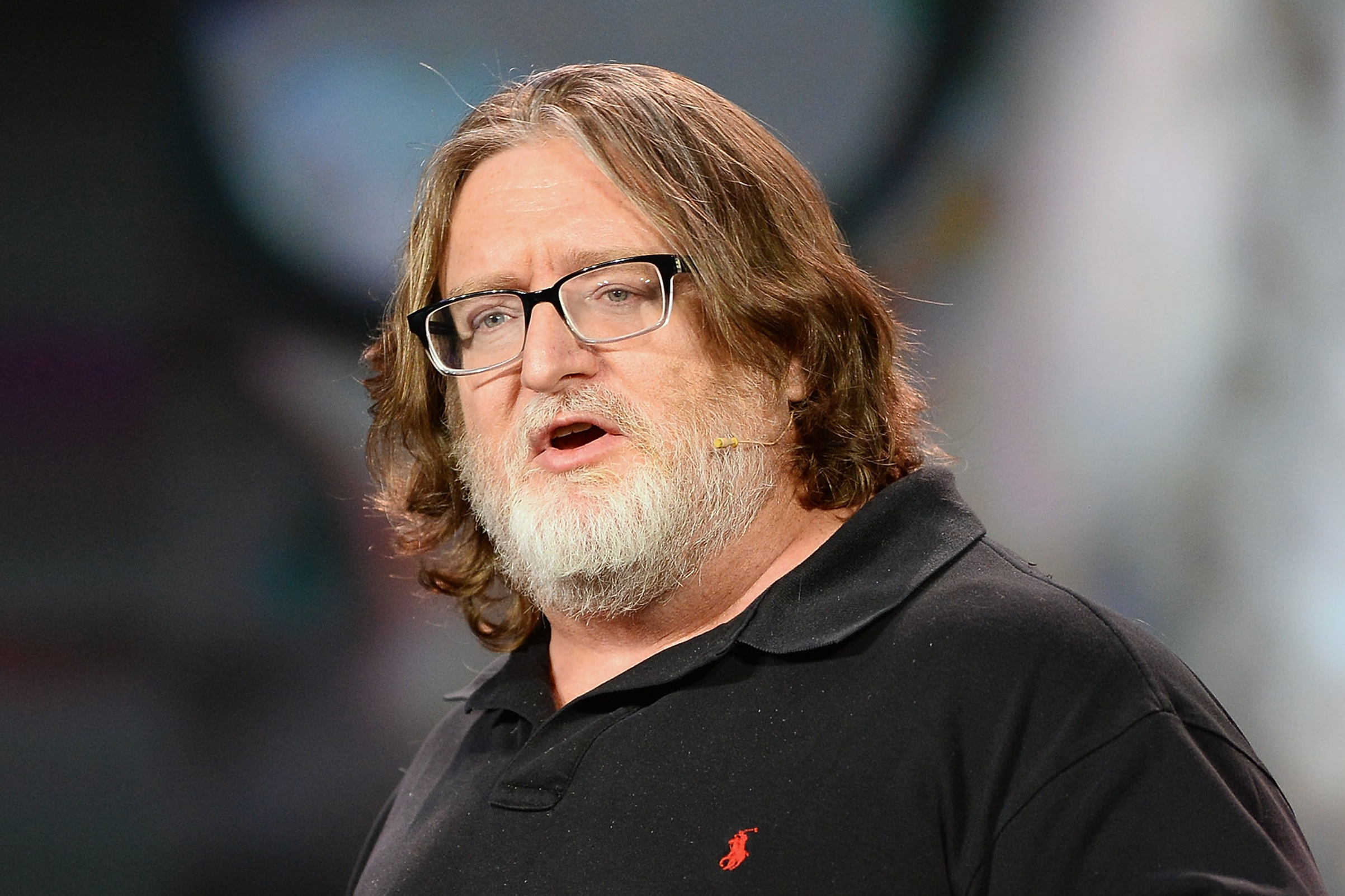 Gabe Newell, co-founder of video game developer and distributor Valve, speaks during Krzanich's keynote address at the 2014 International CES at The Venetian Las Vegas on January 6, 2014 in Las Vegas, Nevada. (Ethan Miller—Getty Images)
