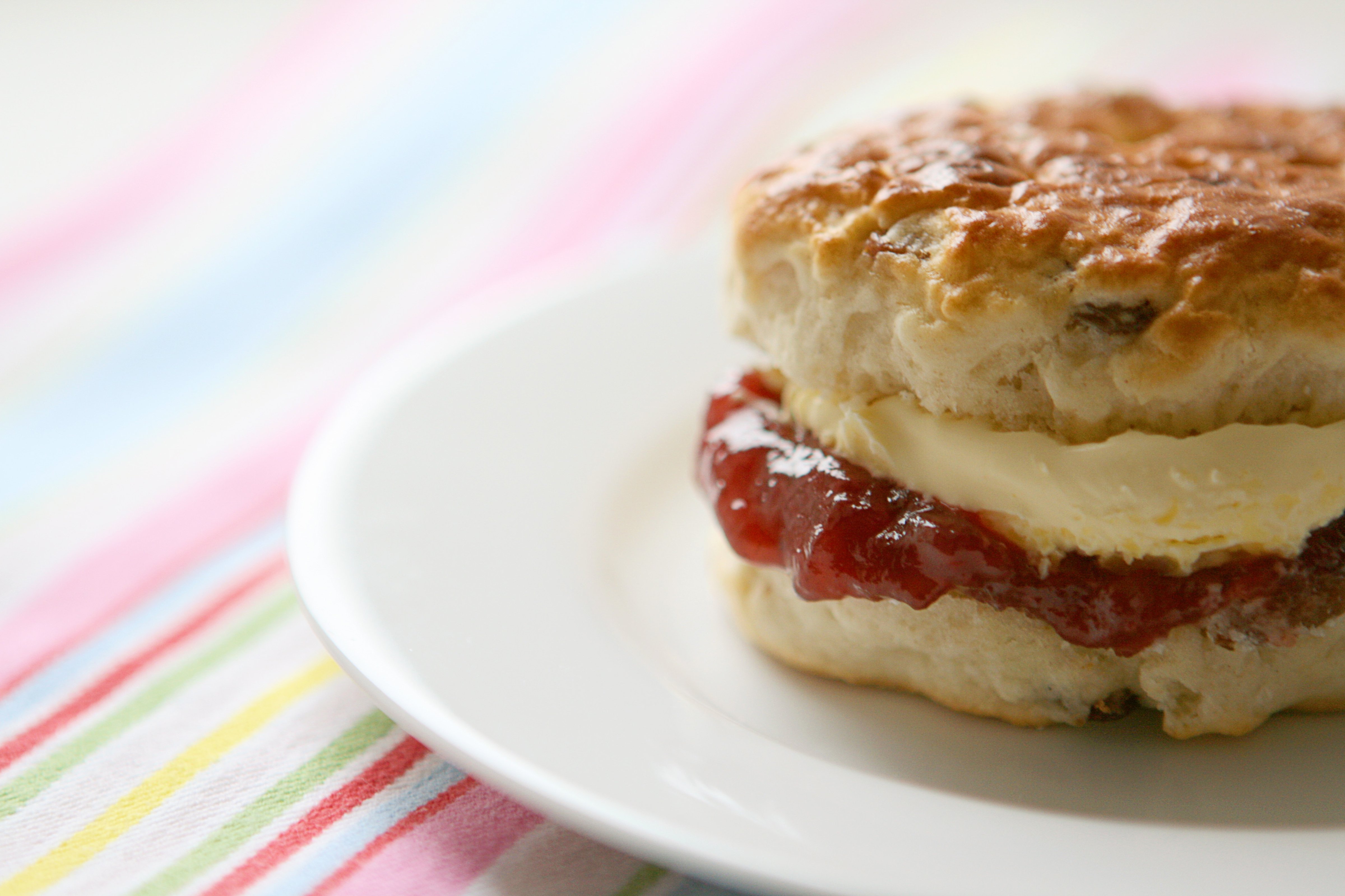 Scone With Jam And Clotted Cream