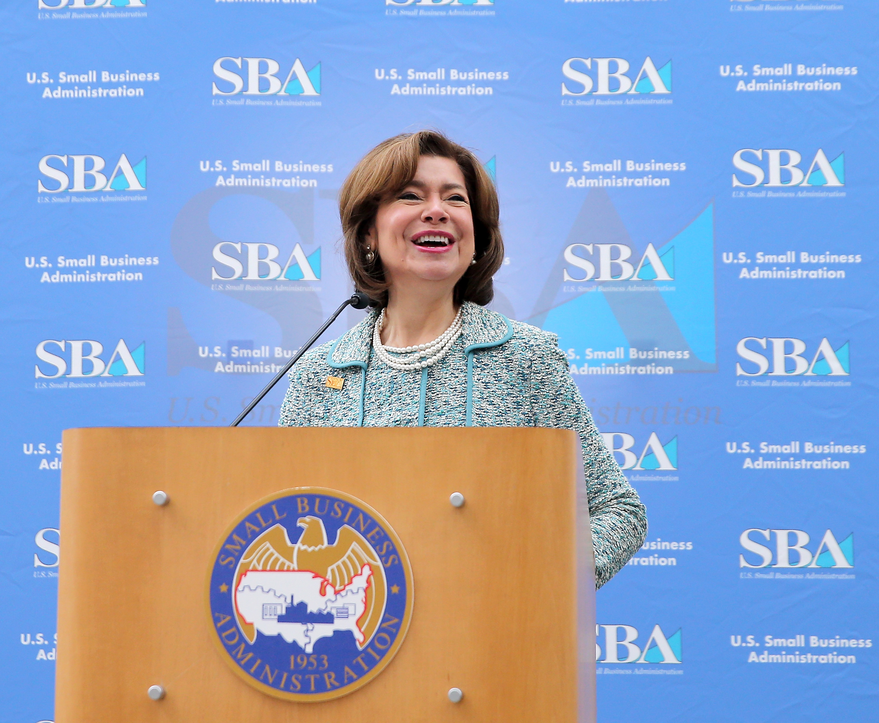 Maria Contreras-Sweet during National Small Business Week in San Jose, Calif. on May 6, 2016. (J. Countess—Getty Images/SBA)