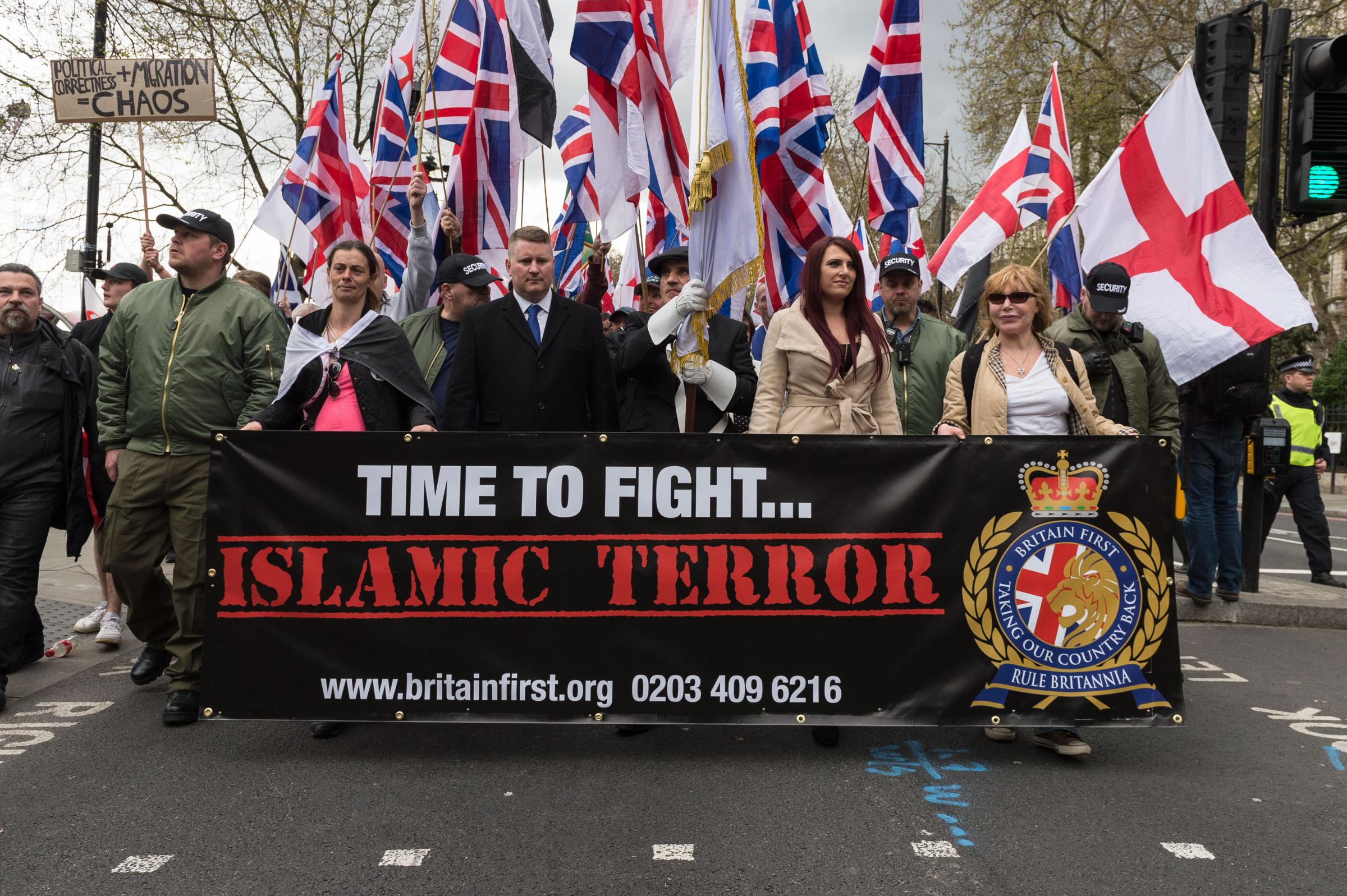 Britain First March And Rally Against Islamic Terrorism
