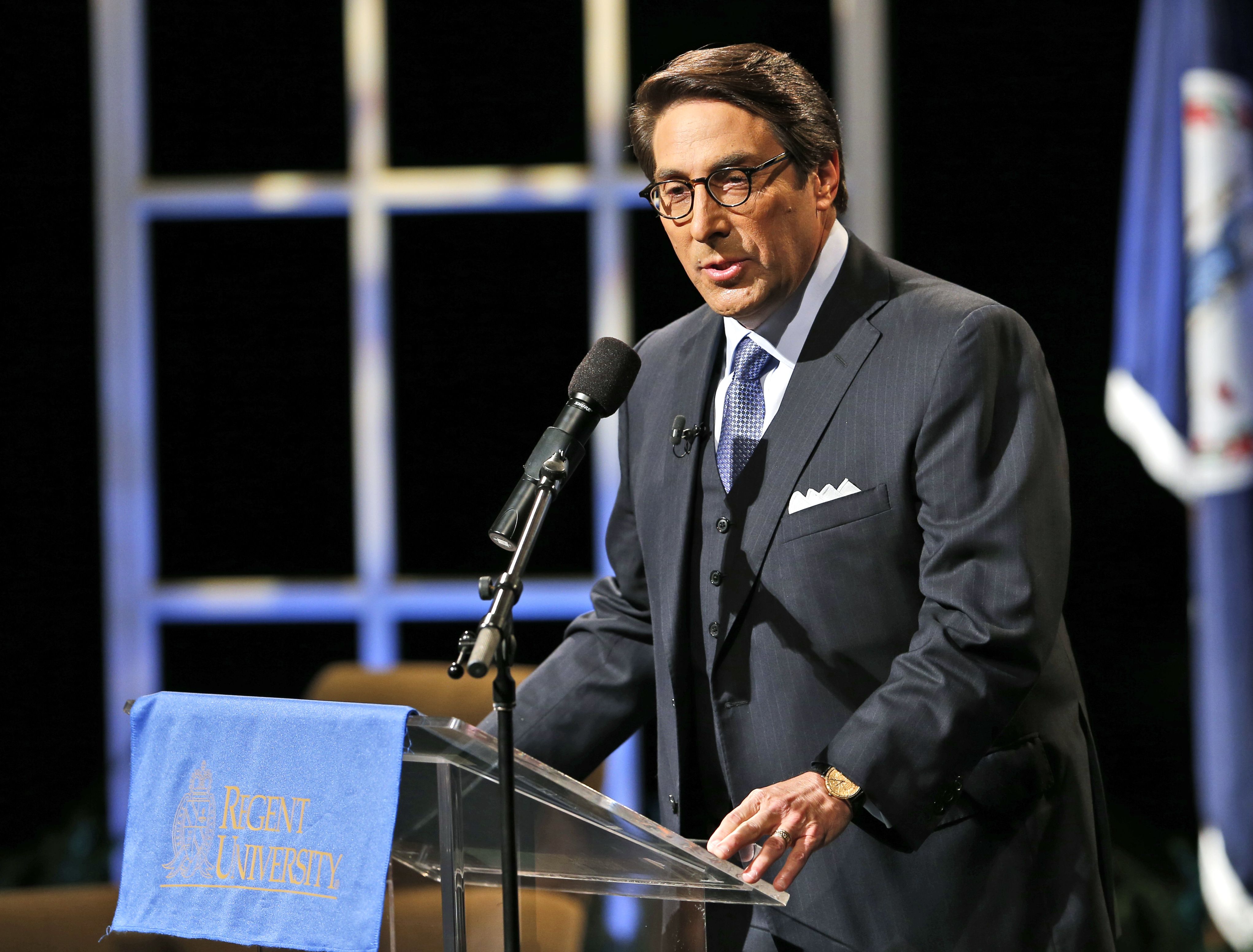 Jay Sekulow Jay Sekulow, Chief Counsel of the American Center for Law and Justice, introduces Republican presidential candidate former Florida Gov. Jeb Bush during a Presidential candidate forum with Rev. Pat Robertson, right, at Regent University in Virginia Beach, Va
                      Jay Sekulow, Virginia Beach, USA (Steve Helber—AP/REX/Shutterstock)