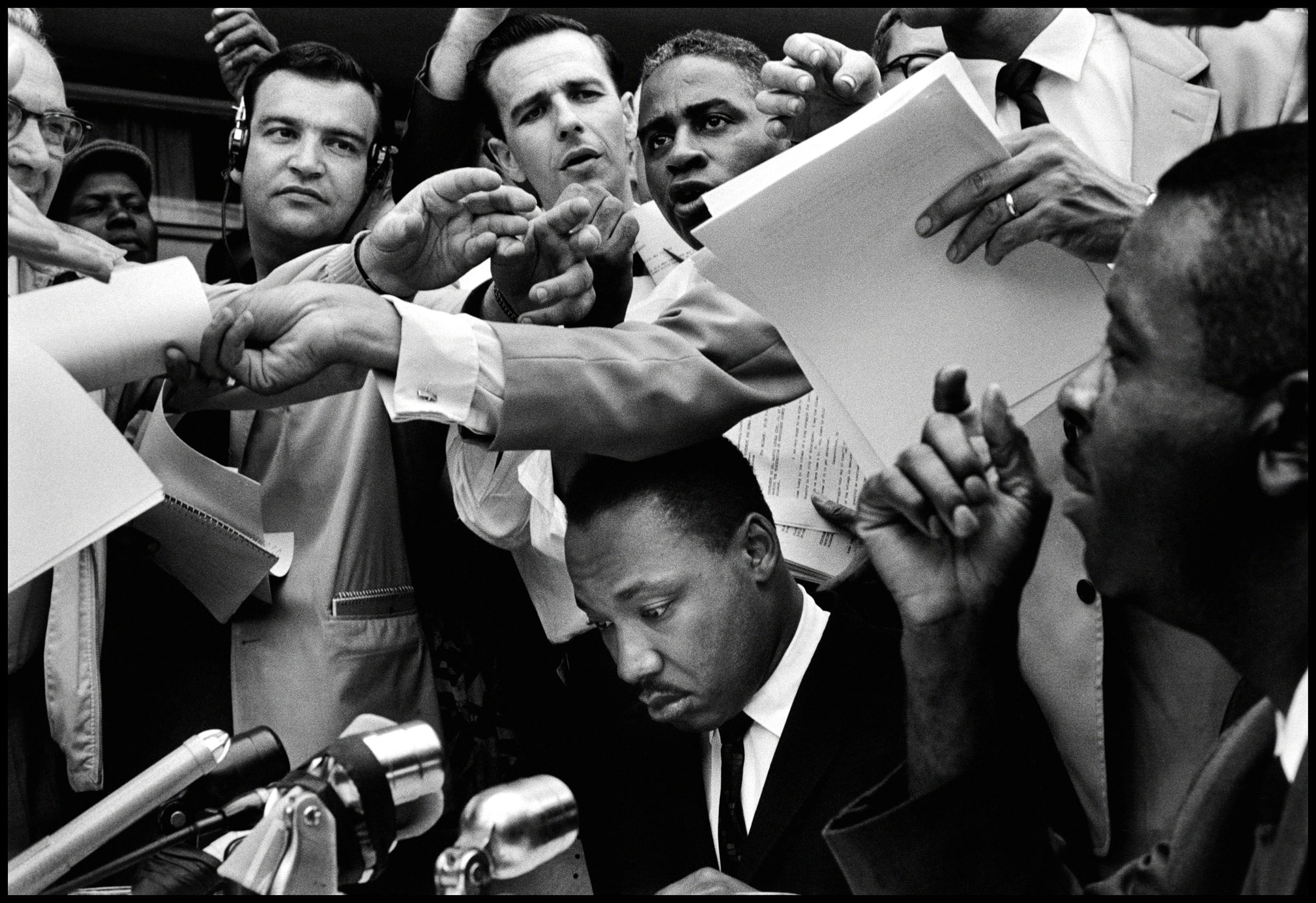 Martin Luther King Jr. attends a press conference in Alabama in 1963 (Bruce Davidson—Magnum Photos)