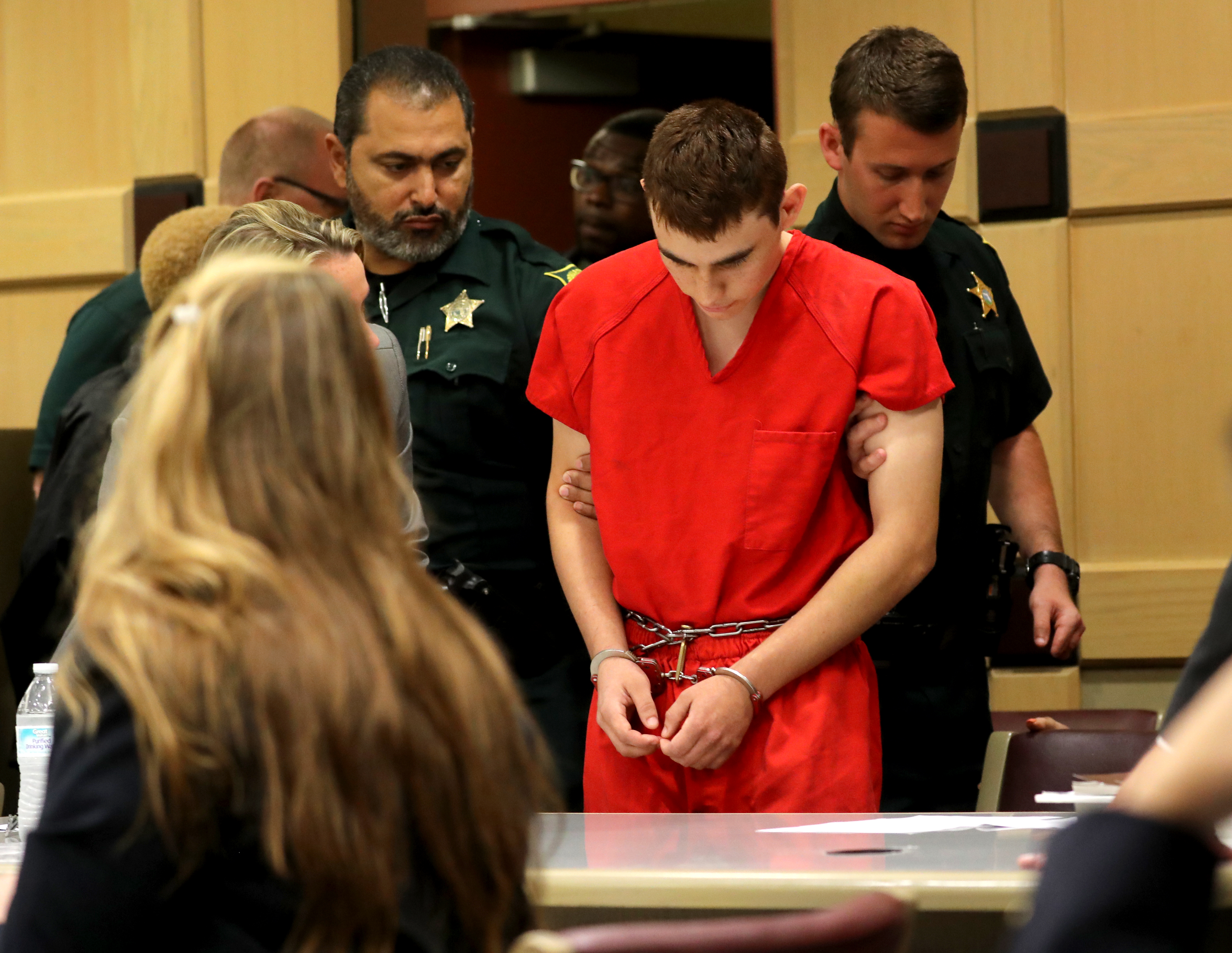 FT. LAUDERDALE - FEBRUARY 19: Nikolas Cruz appears in court for a status hearing before Broward Circuit Judge Elizabeth Scherer on February 19, 2018 in Ft. Lauderdale, Florida. (Photo by Mike Stocker-Pool/Getty Images) (Pool—Getty Images)