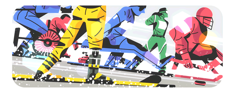 Google Doodle celebrates Day 15 of Winter Olympic Games 2018 with  illustration ft ducks in Bobsleigh event