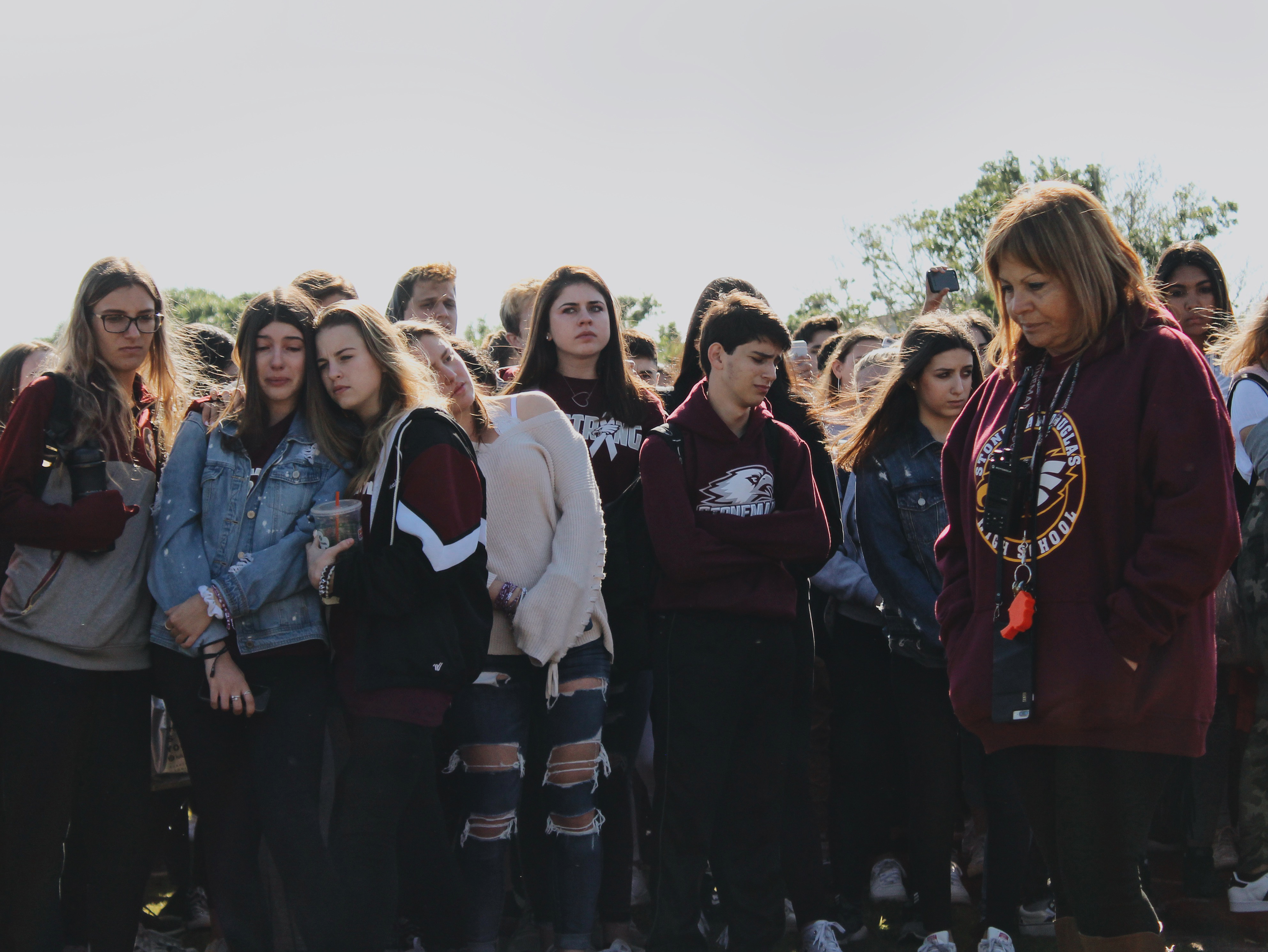 On March 14, Stoneman Douglas faculty members and students reflect on the past month’s experiences. (Rain Valladares)