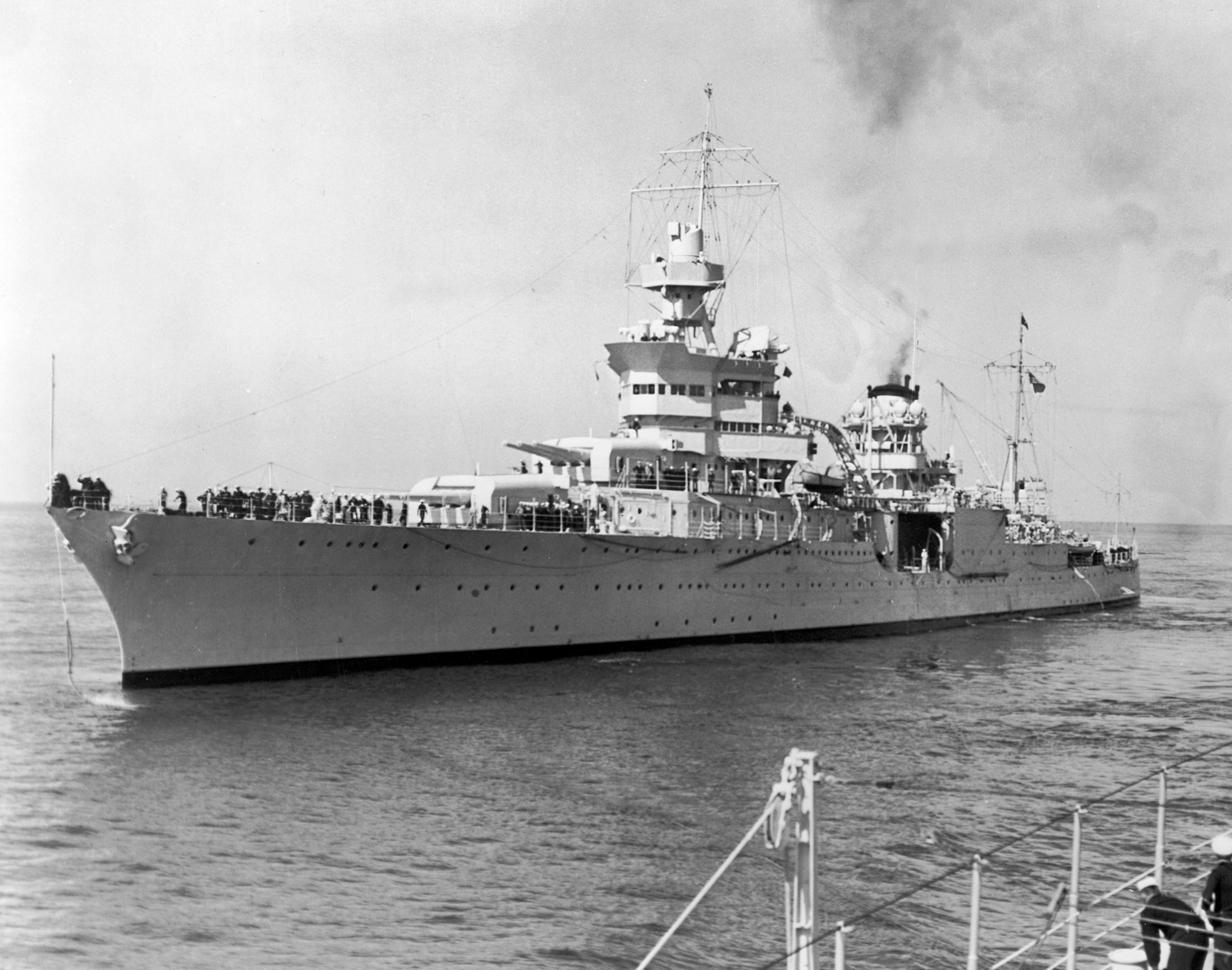 American heavy cruiser USS Indianapolis.