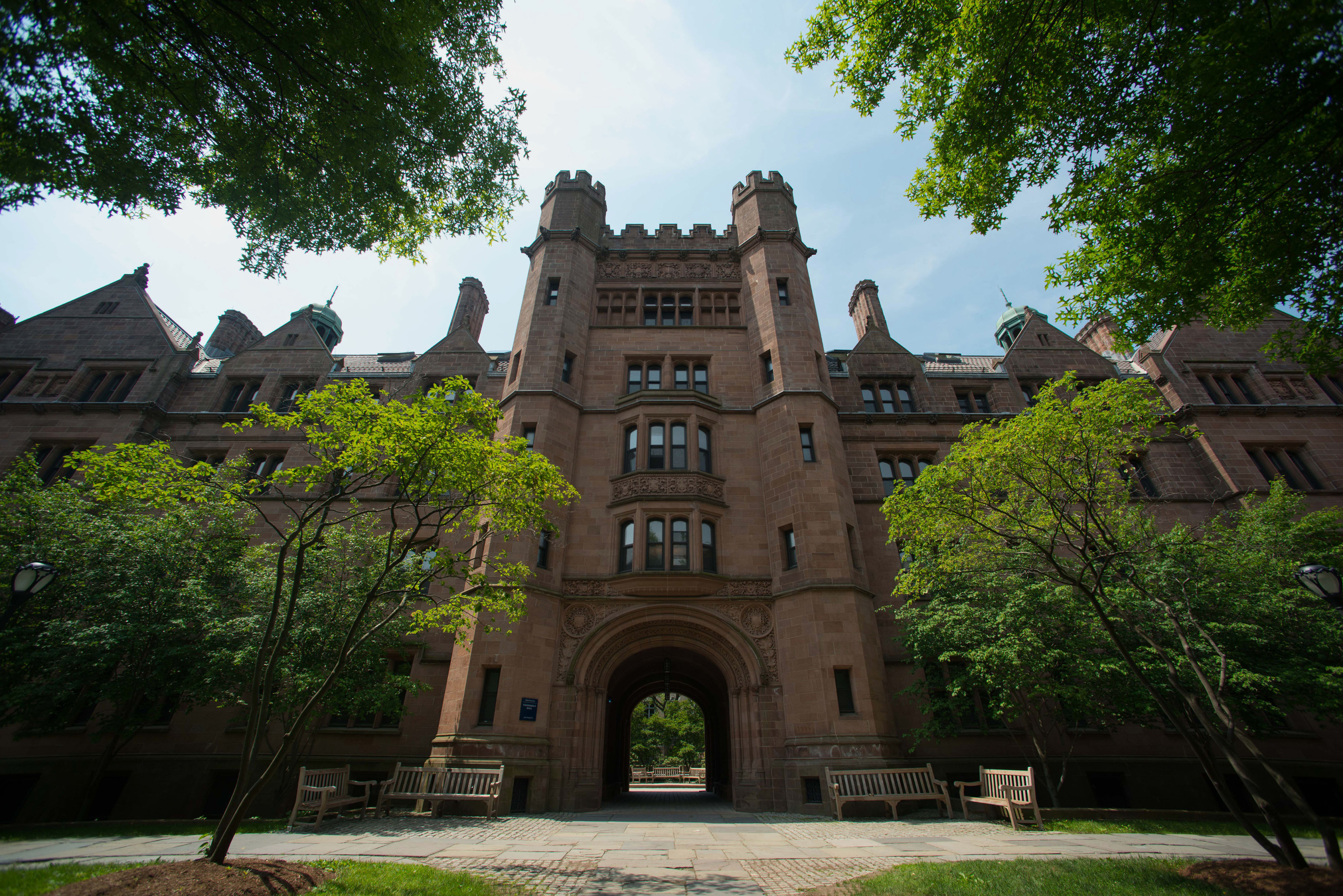 Vanderbilt Hall stands on the Yale University campus in New Haven, Connecticut on June 12, 2015. (Craig Warga—Bloomberg/Getty Images)