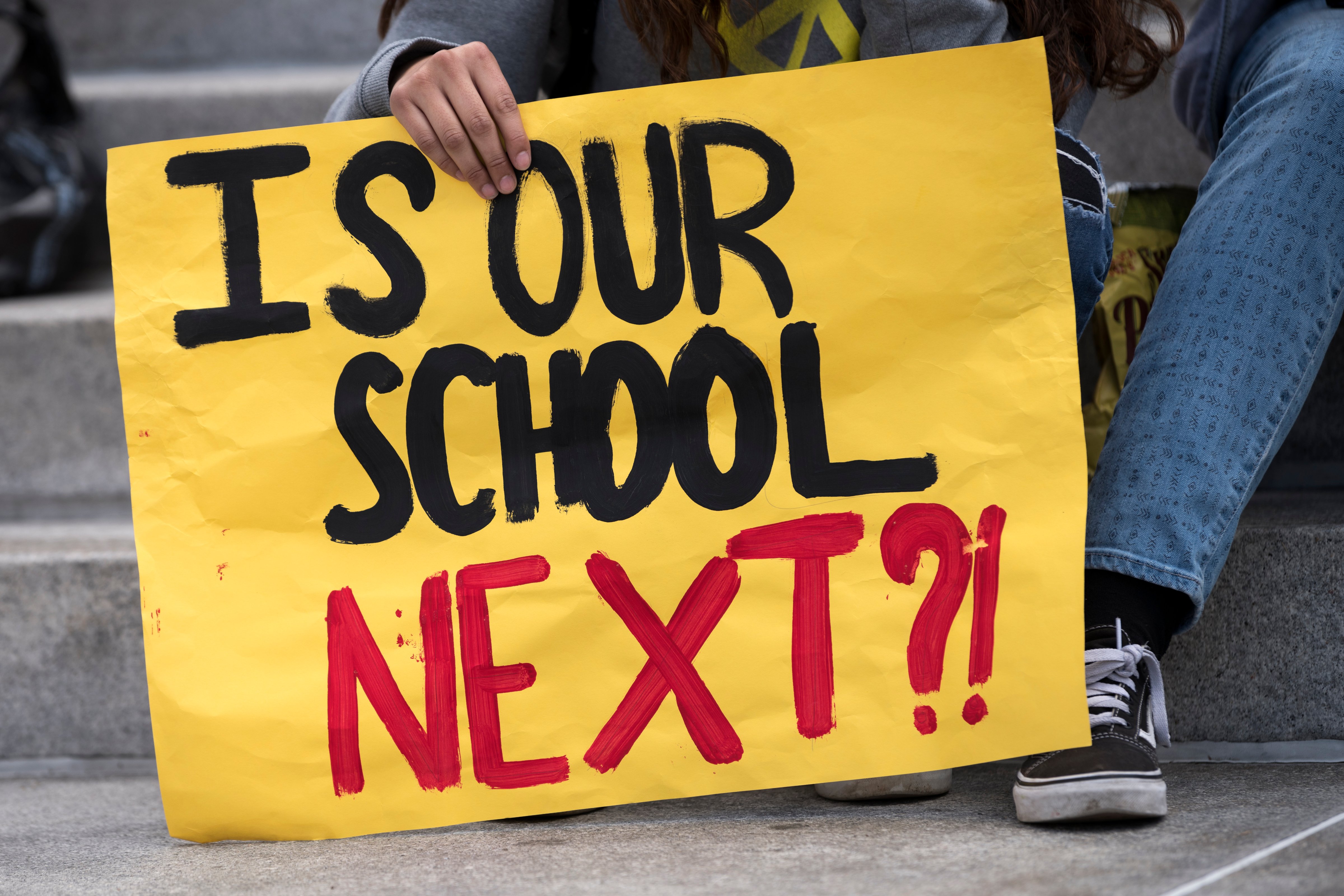 Students participate in a protest against gun violence in Los Angeles, California on March 14, 2018. (Ronen Tivony—NurPhoto/Getty Images)