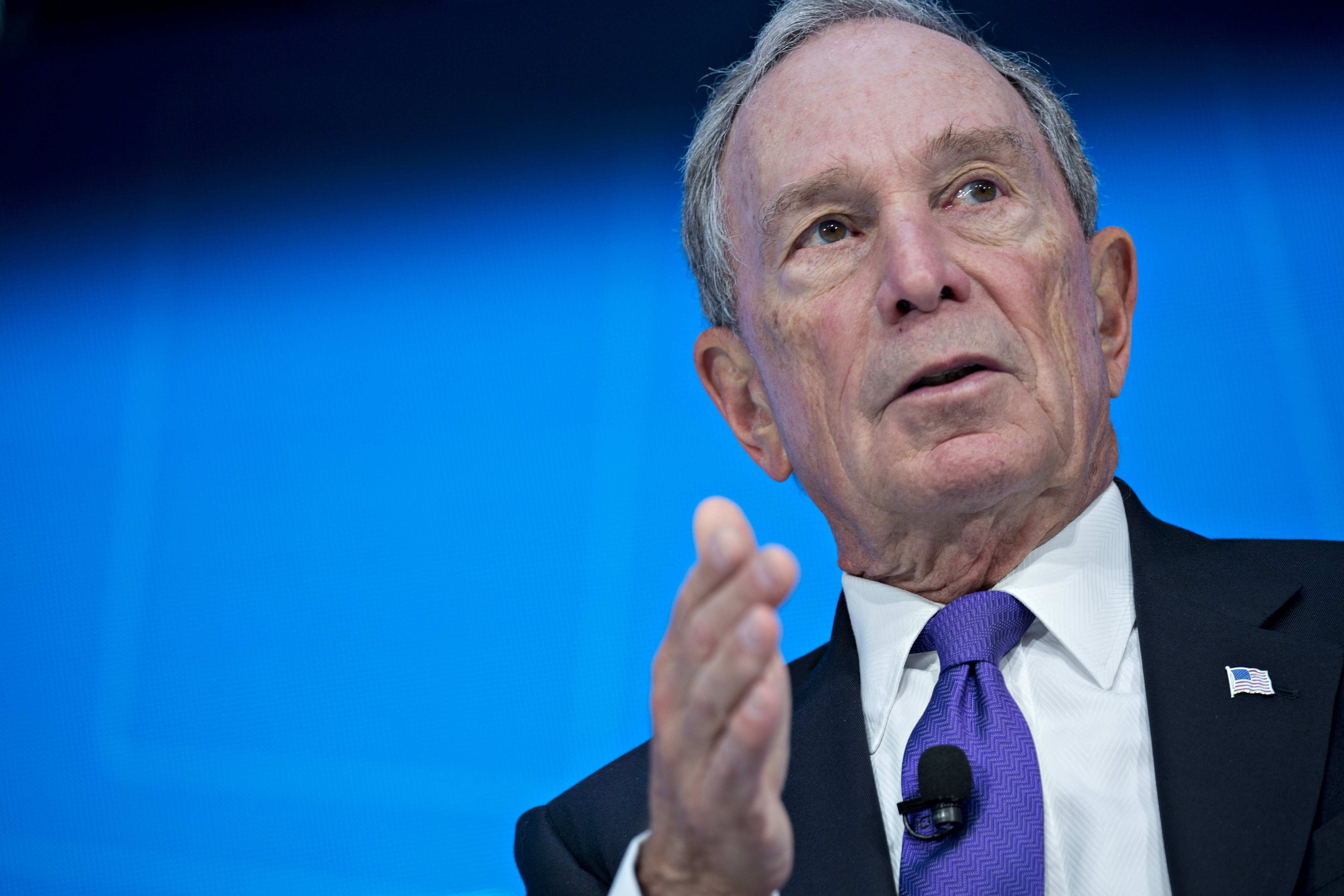 Michael Bloomberg in Washington, D.C. on April 19, 2018. (Andrew Harrer—Bloomberg/Getty Images)