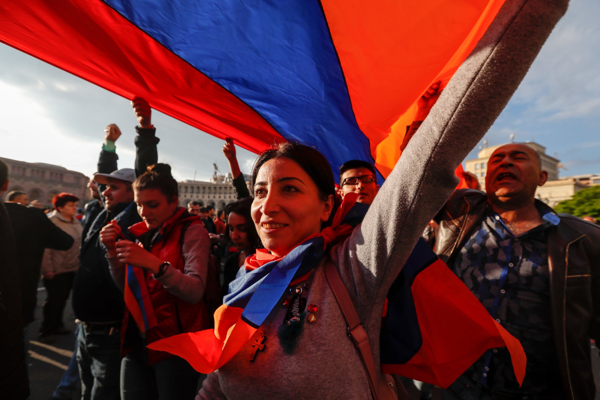 Mass protests calling for the resignation of Prime Minister Serzh Sargsyan in