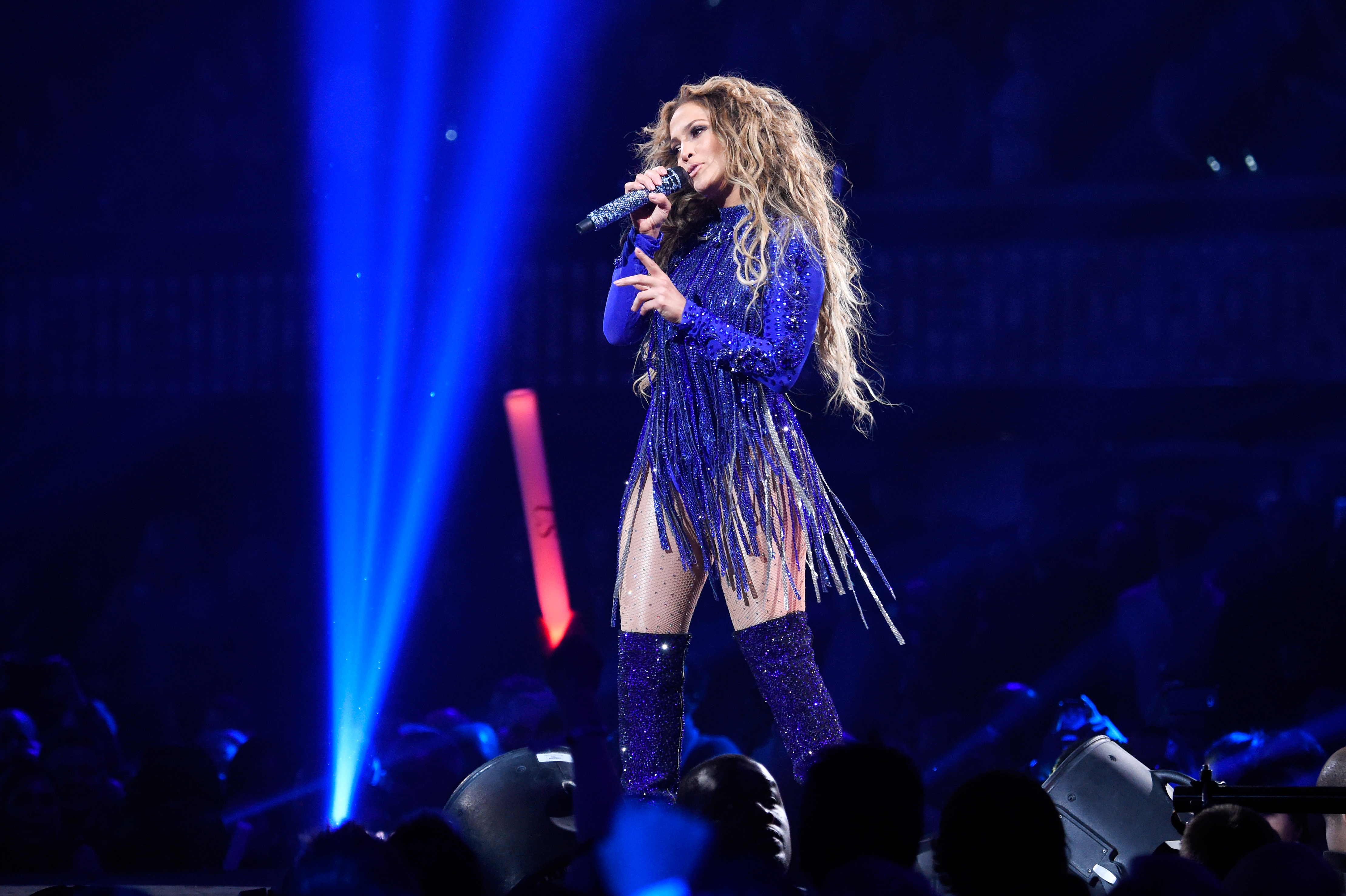 Jennifer Lopez performs onstage during the 2018 DIRECTV NOW Super Saturday Night Concert at NOMADIC LIVE! at The Armory on Feb. 3, 2018 in Minneapolis, Minnesota. (Kevin Mazur—DirecTV/Getty Images)