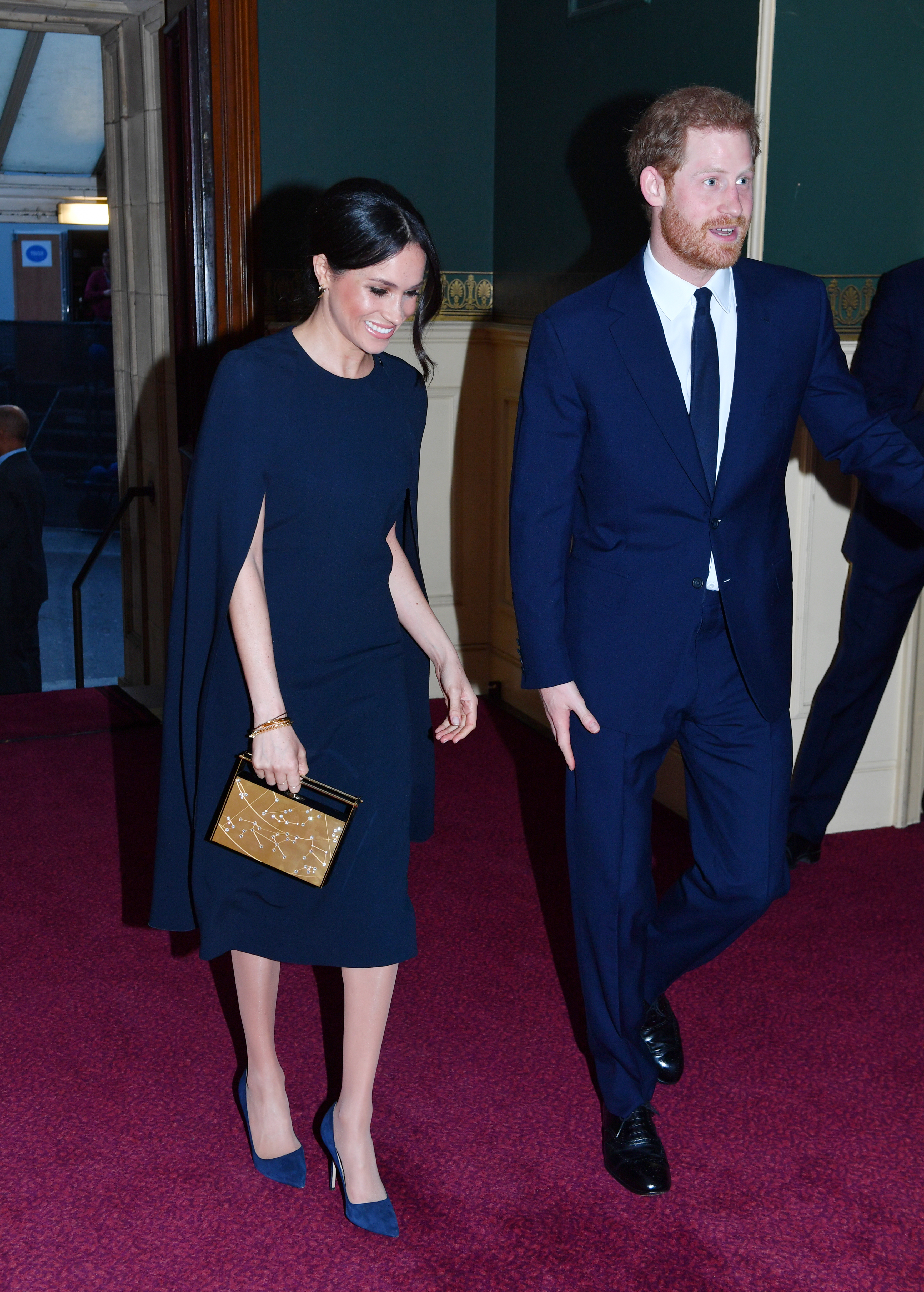 Prince Harry and Meghan Markle arrive at the Royal Albert Hall to attend a star-studded concert to celebrate the Queen's 92nd birthday on April 21, 2018 in London, England.  The Queen and members of the royal family are guests of honour at the celebration, which is being billed as The Queen's Birthday Party. (John Stillwell—WPA Pool/Getty Images)