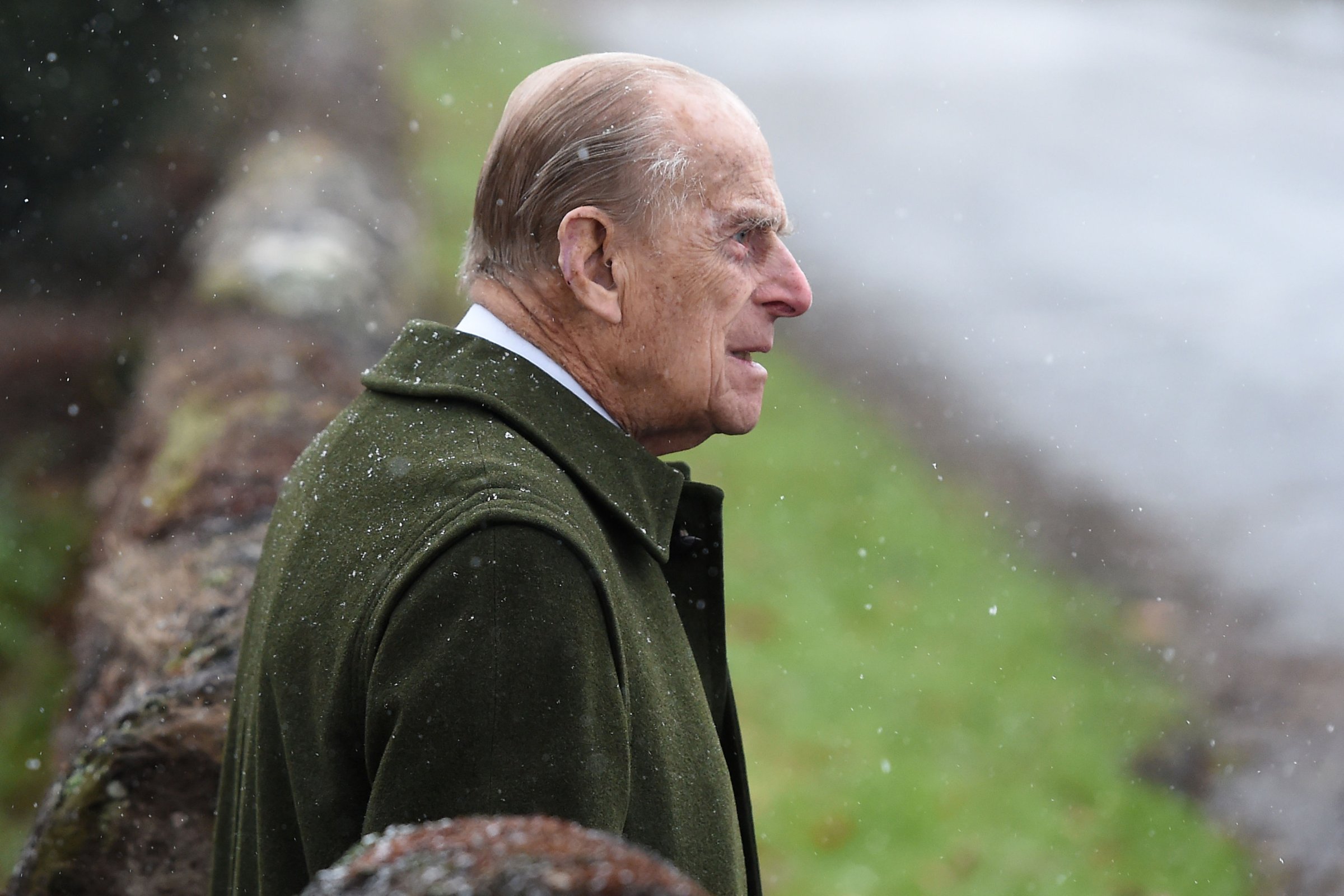 Prince Philip attends church