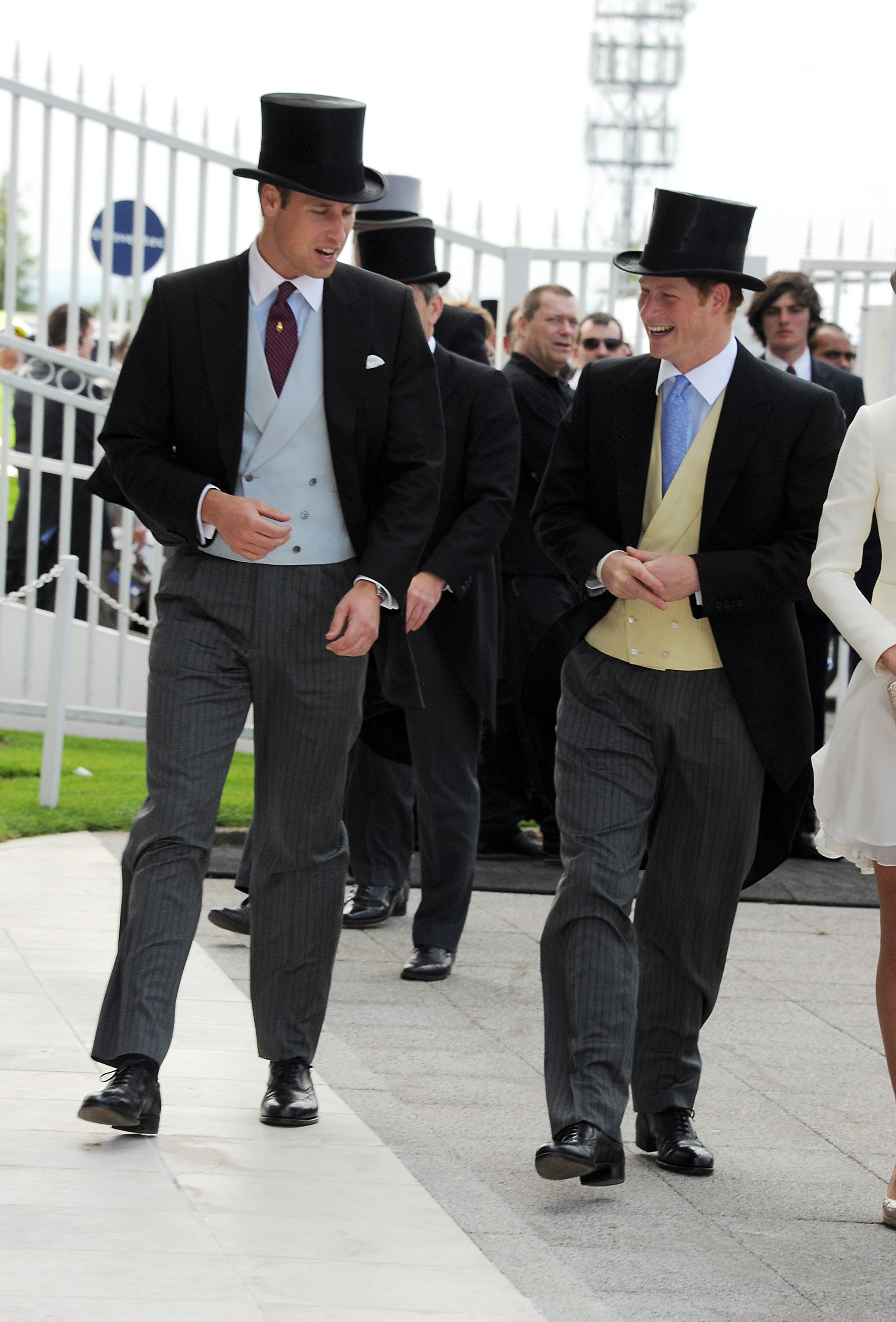 Prince William, Duke of Cambridge (L) and Prince Harry attend Investec Derby Day at the Investec Derby Festival at Epsom Downs Racecourse on June 4, 2011 in Epsom, England. (Dave M. Benett—Getty Images)