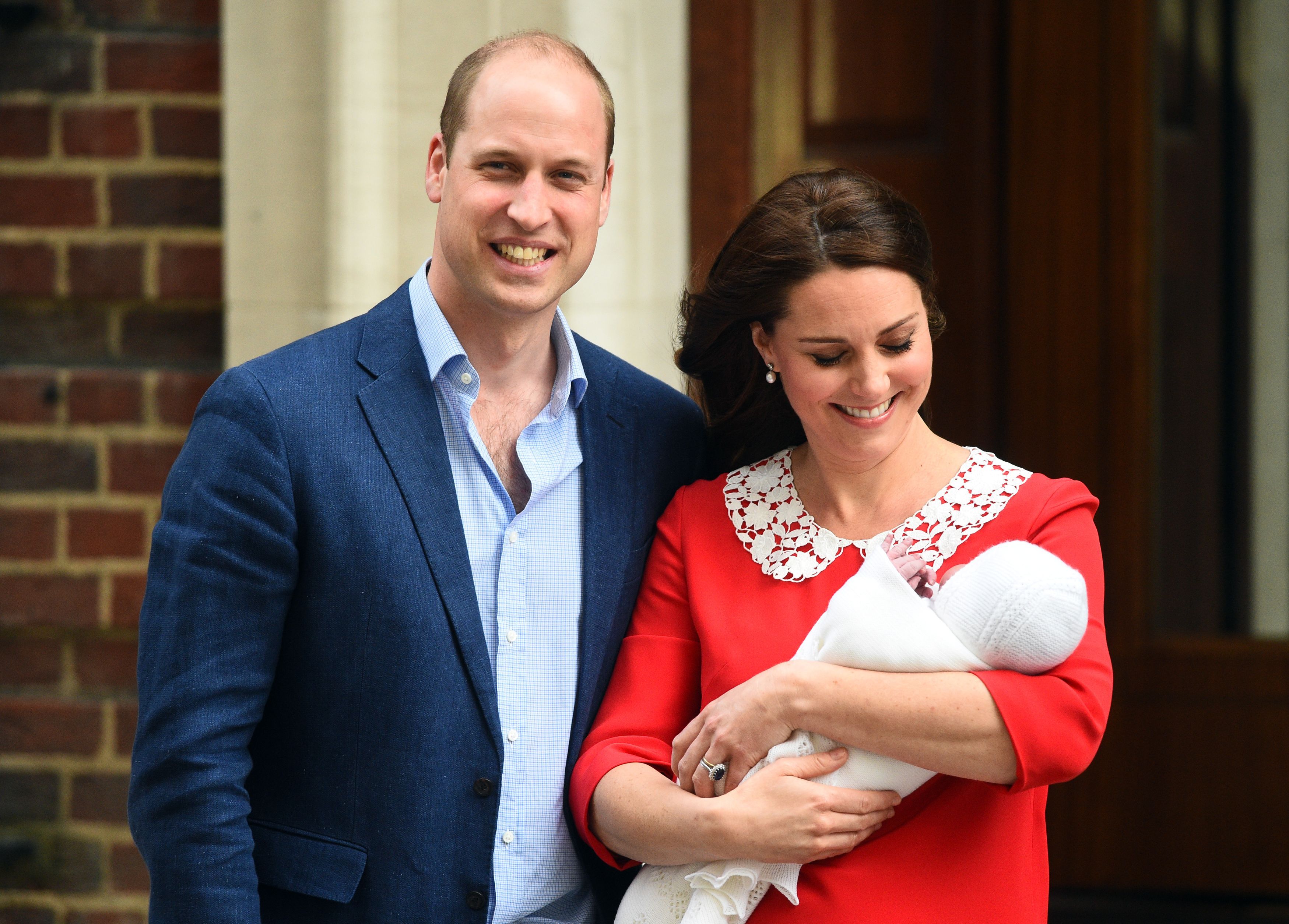 The Duke and Duchess of Cambridge and their newborn son. (Kirsty O'Connor - PA Images—PA Images via Getty Images)