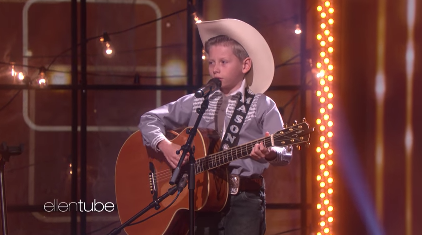 Mason Ramsey, the "Walmart yodeling kid," performs on "The Ellen DeGeneres Show" (YouTube)