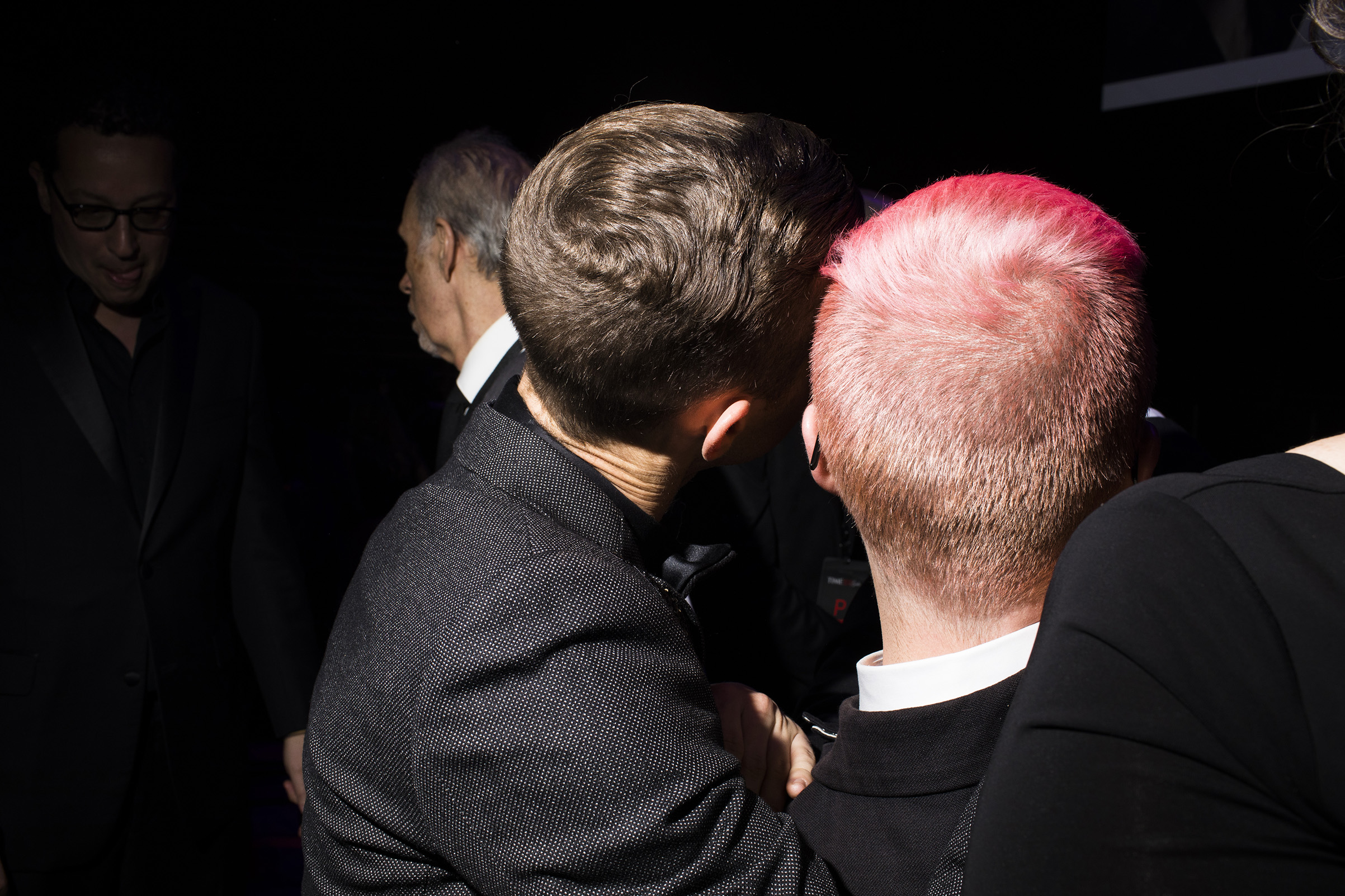 Olympic figure skater Adam Rippon and Cambridge Analytica whistleblower Christopher Wylie at the Time 100 Gala at Jazz at Lincoln Center on April 24, 2018 in New York City. (Landon Nordeman for TIME)