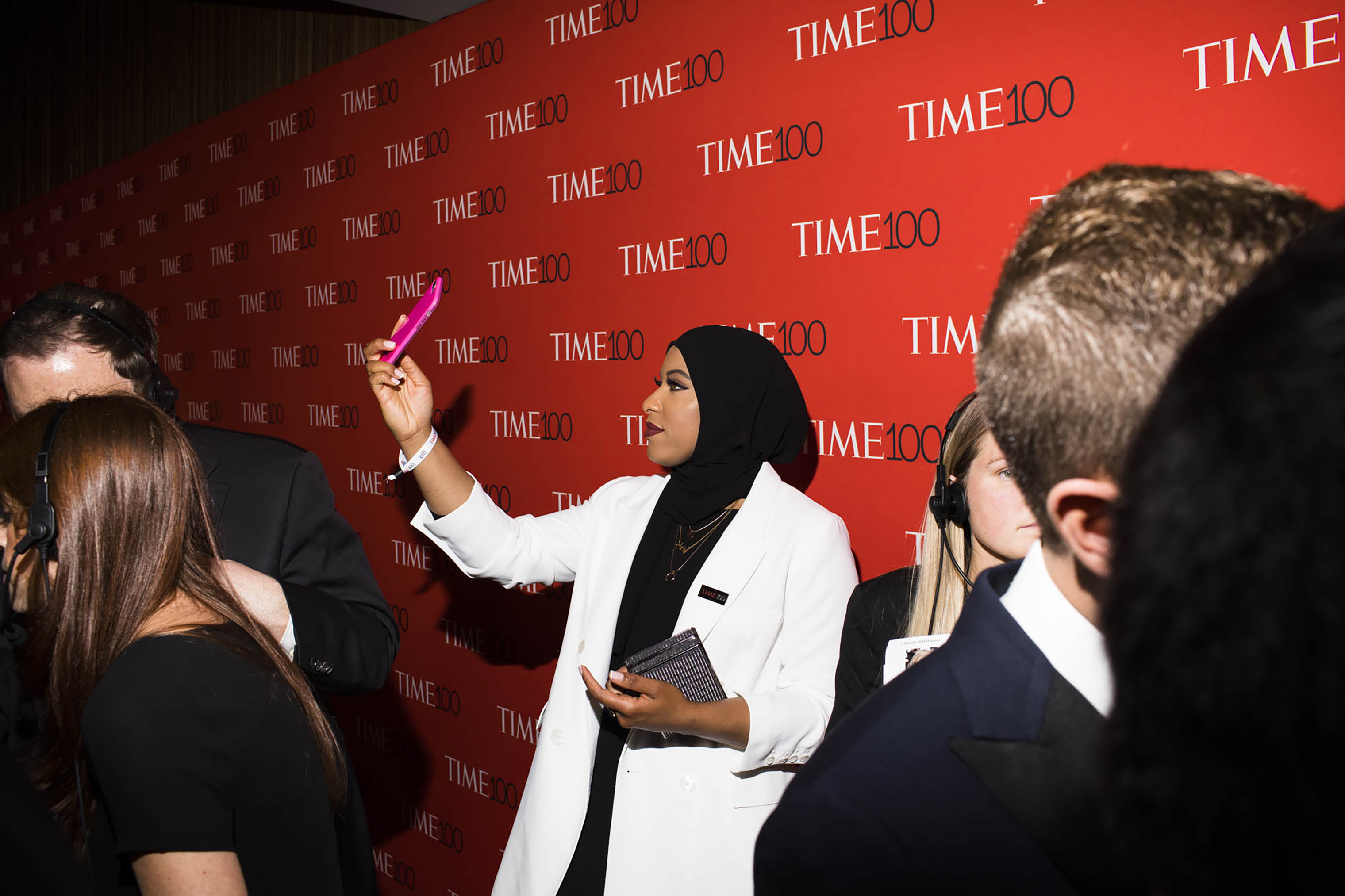 U.S. Olympic fencer Ibtihaj Muhammad at the Time 100 Gala at Jazz at Lincoln Center on April 24, 2018 in New York City. (Landon Nordeman for TIME)