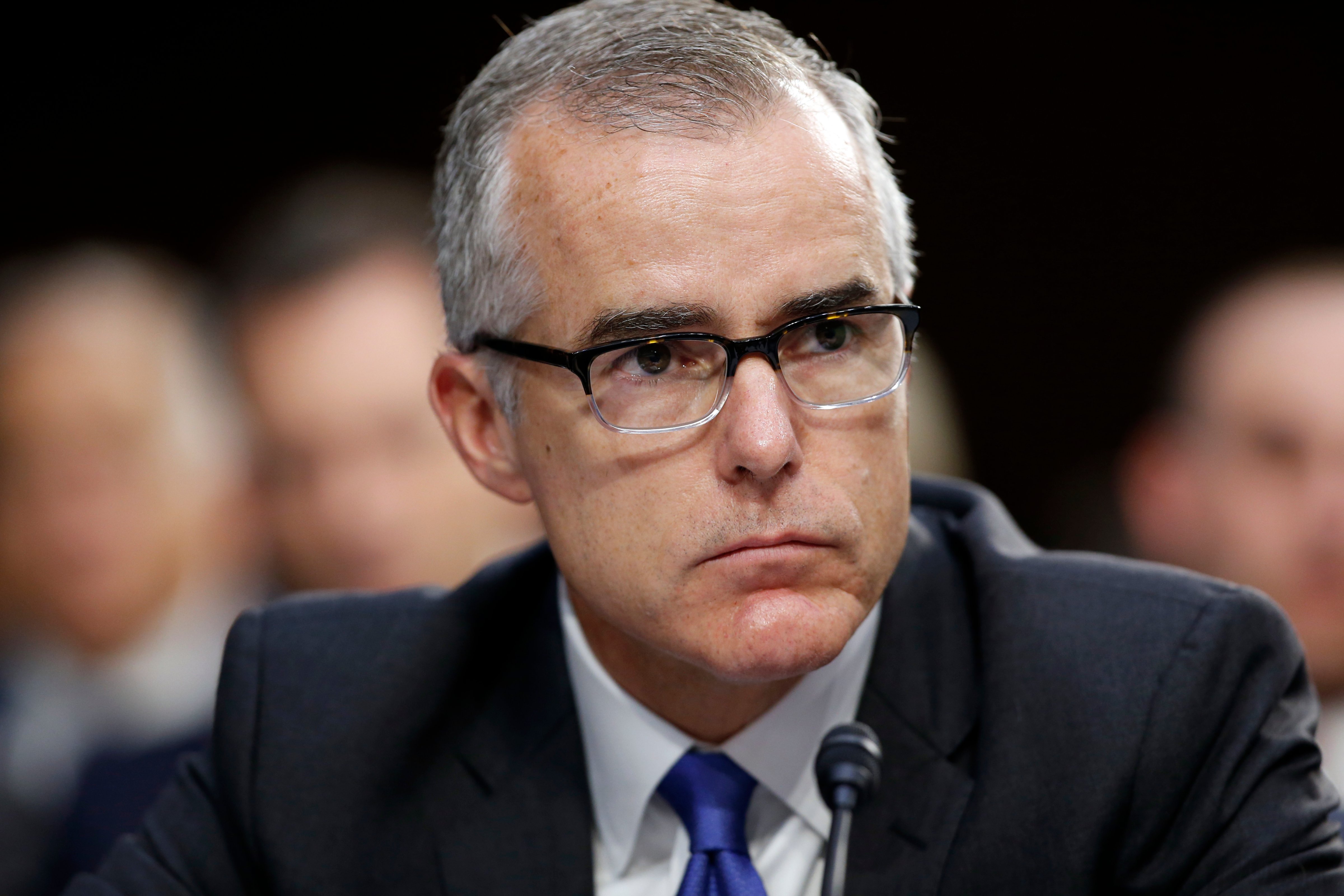 FBI acting director Andrew McCabe listens during a Senate Intelligence Committee hearing on Capitol Hill in Washington June 7, 2017. (Alex Brandon—AP)