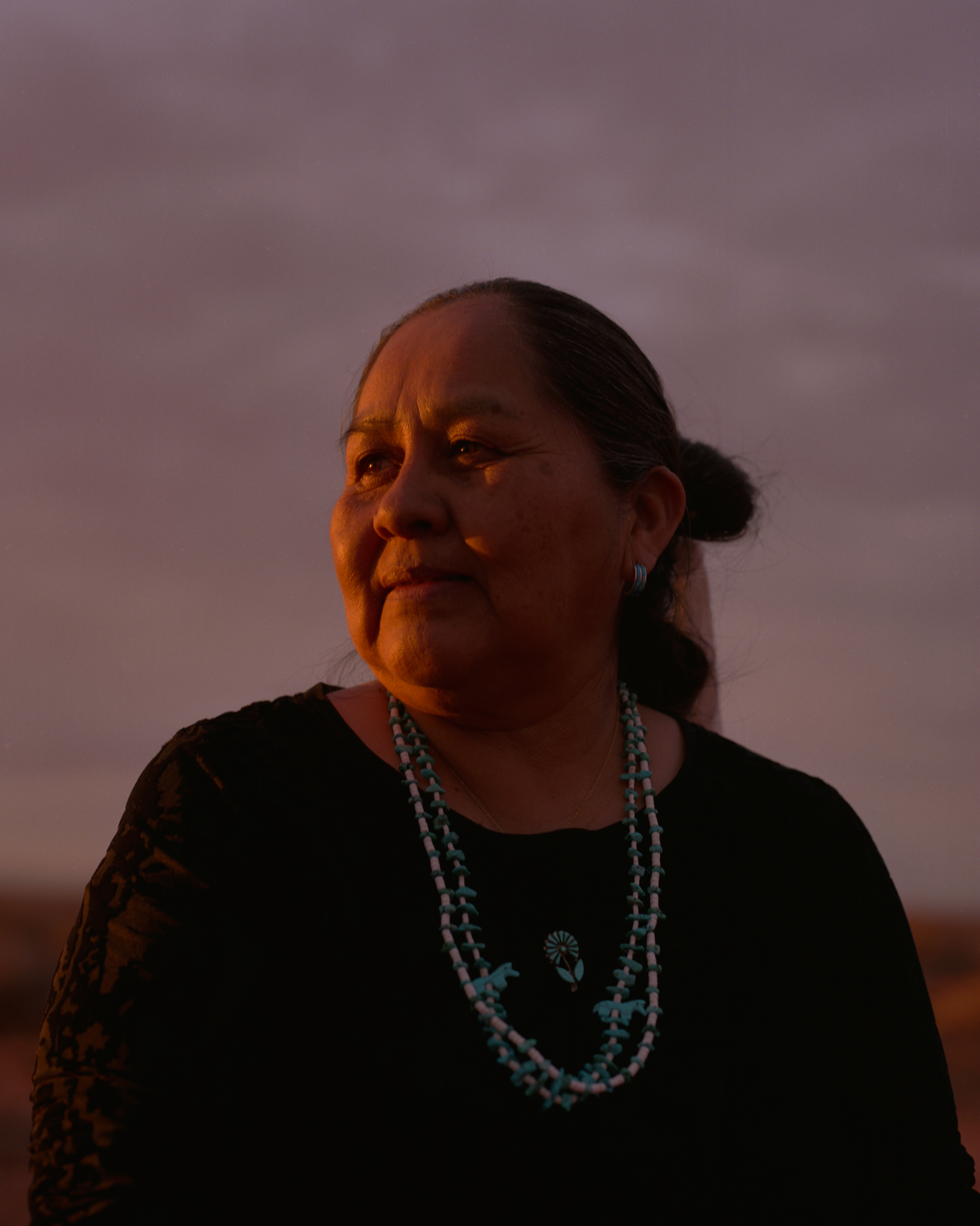 Elouise Wilson is pictured at her home in Monument Valley, on the Navajo reservation. Wilson is the mother of eight and lived with her family in a traditional hogan as recent as 2006. She is the mother of Cynthia Wilson, a Traditional Foods Program Director for the Utah Dine Bikeyah who is also helping to protect Bears Ears and its cultural traditions. (Ryan Shorosky for TIME)