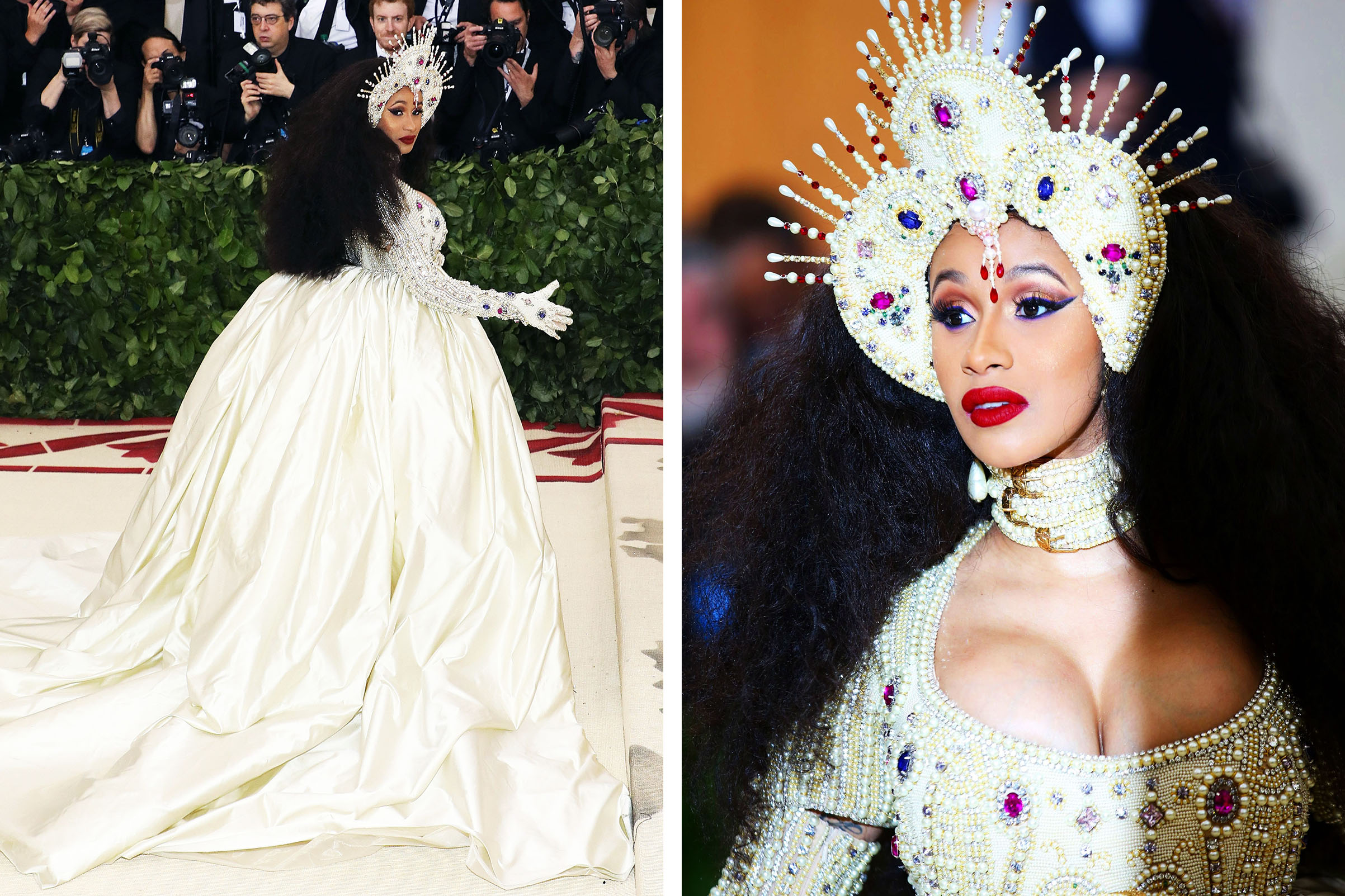 Cardi B attends the 2018 Met Gala. (Getty Images; BFA/Shutterstock)