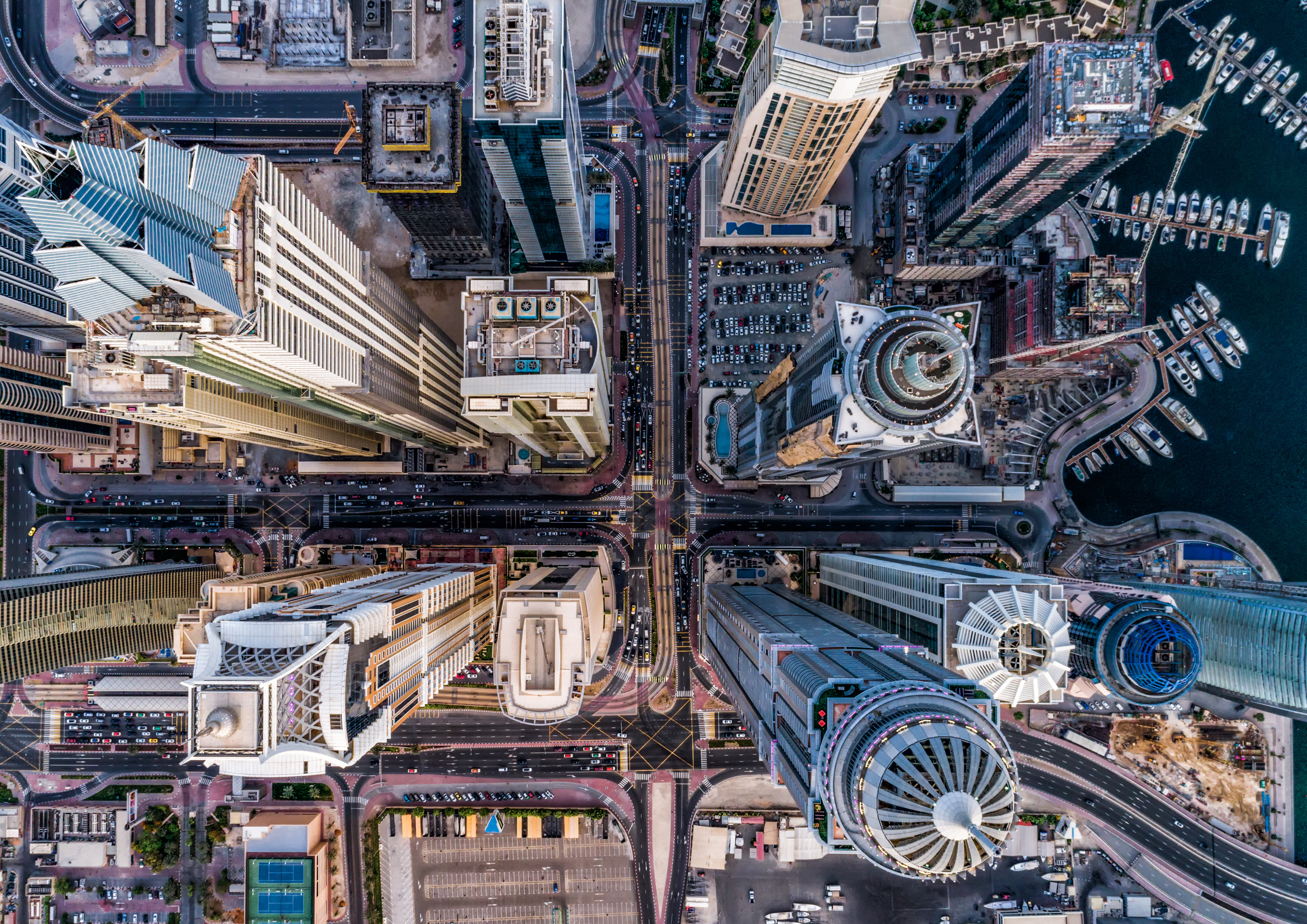 Dubai, a favorite skyline of drone photographers (Bachir Moukarzel)