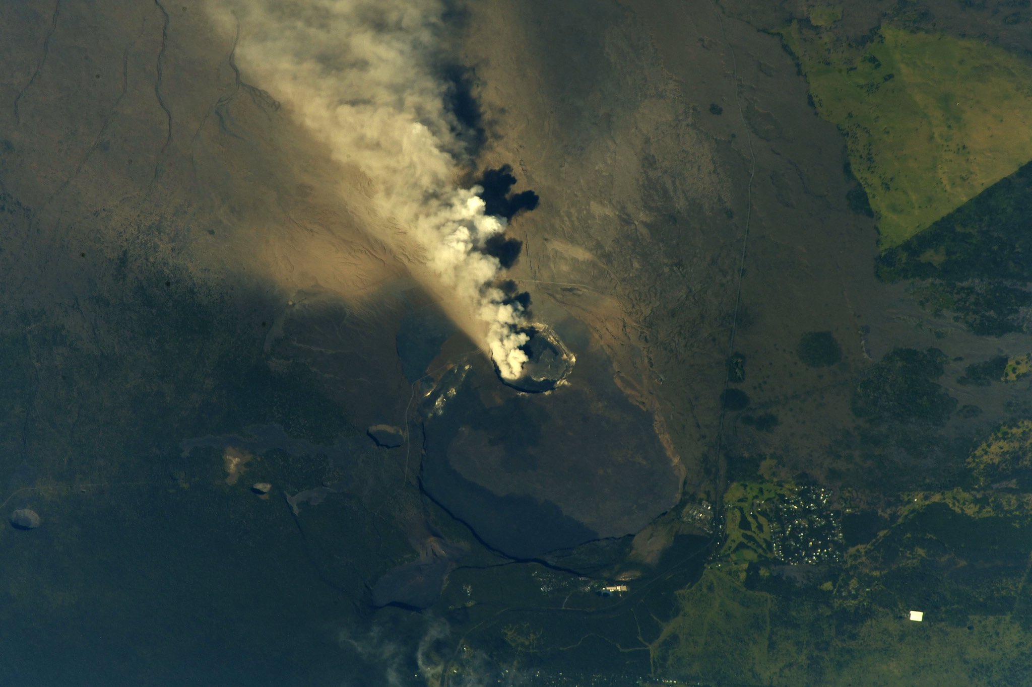 Drew Feustel ISS volcano