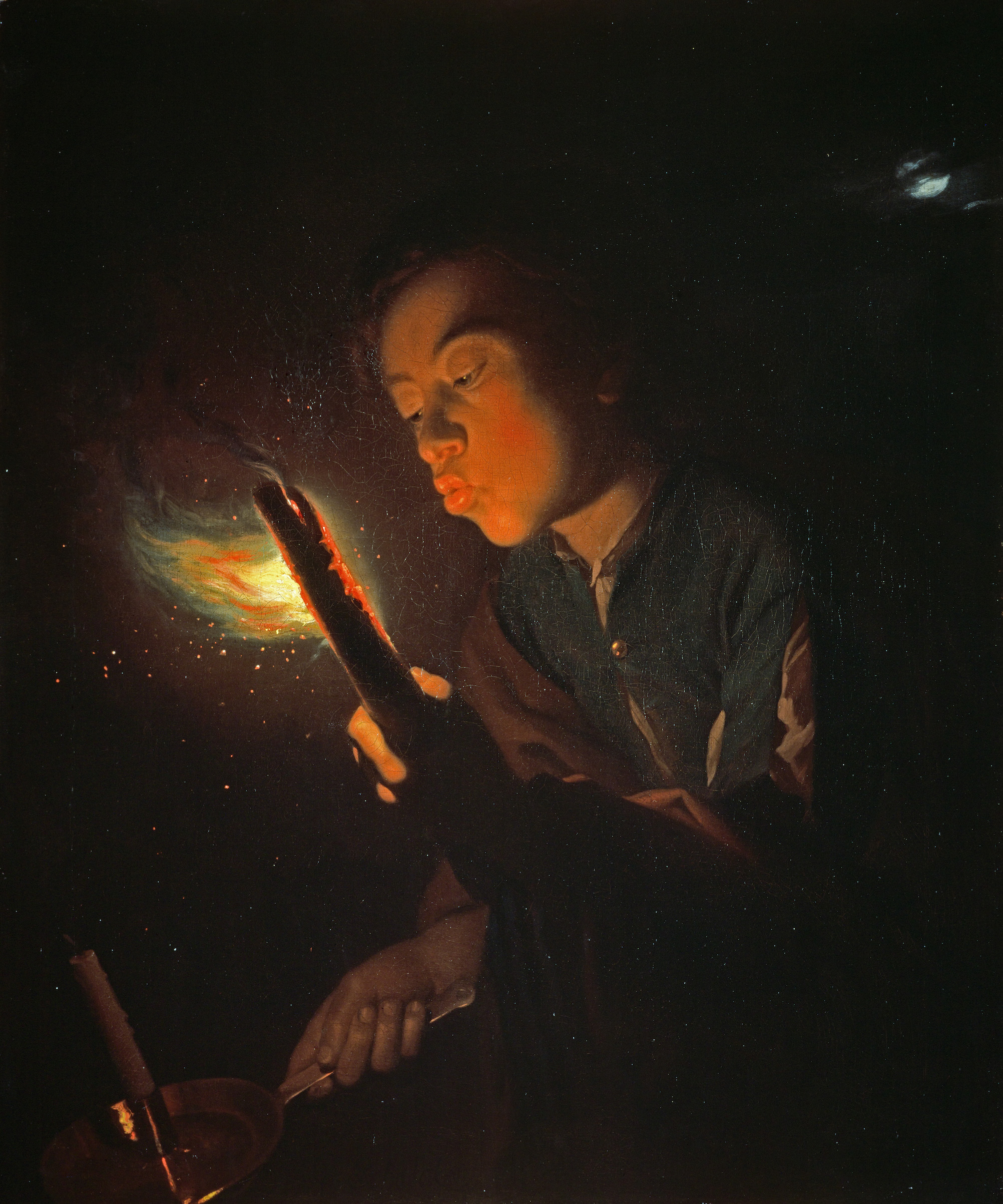 A Boy Blowing on a Firebrand to Light a Candle, by Godfried Schalcken, 1692 - 1698. Oil on canvas. Purchased with the assistance of the Art Fund and the National Heritage Memorial Fund 1989" . (Photo by National Galleries Of Scotland/Getty Images) (National Galleries of Scotland/Getty Images)