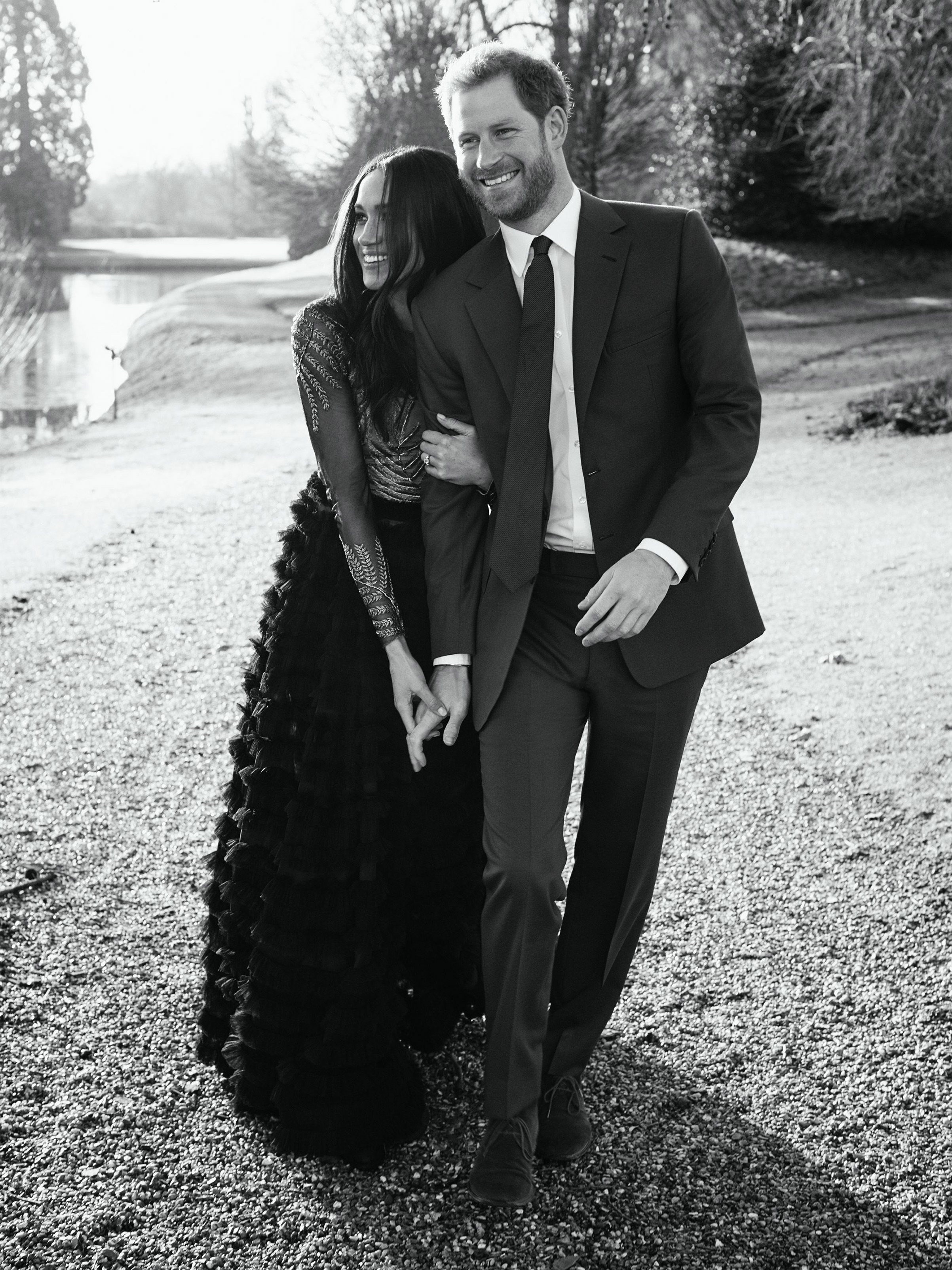 A third official engagement photo of Prince Harry and actor Meghan Markle taken at Frogmore Estate in Windsor, released by Kensington Palace on Dec. 21, 2017. (Alexi Lubomirski/REX—Shutterstock)
