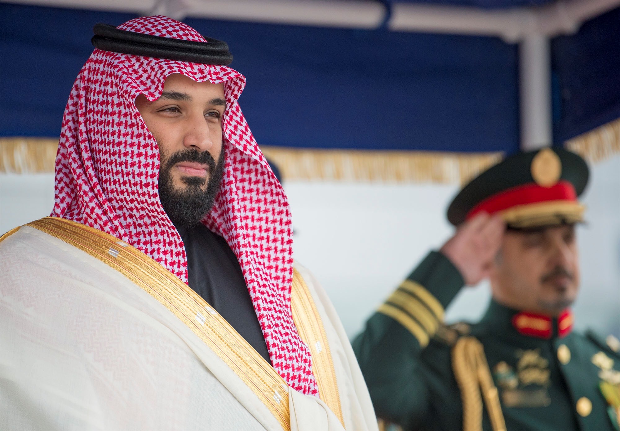 Crown Prince and Defense Minister of Saudi Arabia Mohammad bin Salman in London, England on March 9, 2018. (Bandar Algaloud—Saudi Kingdom Council/Getty Images)