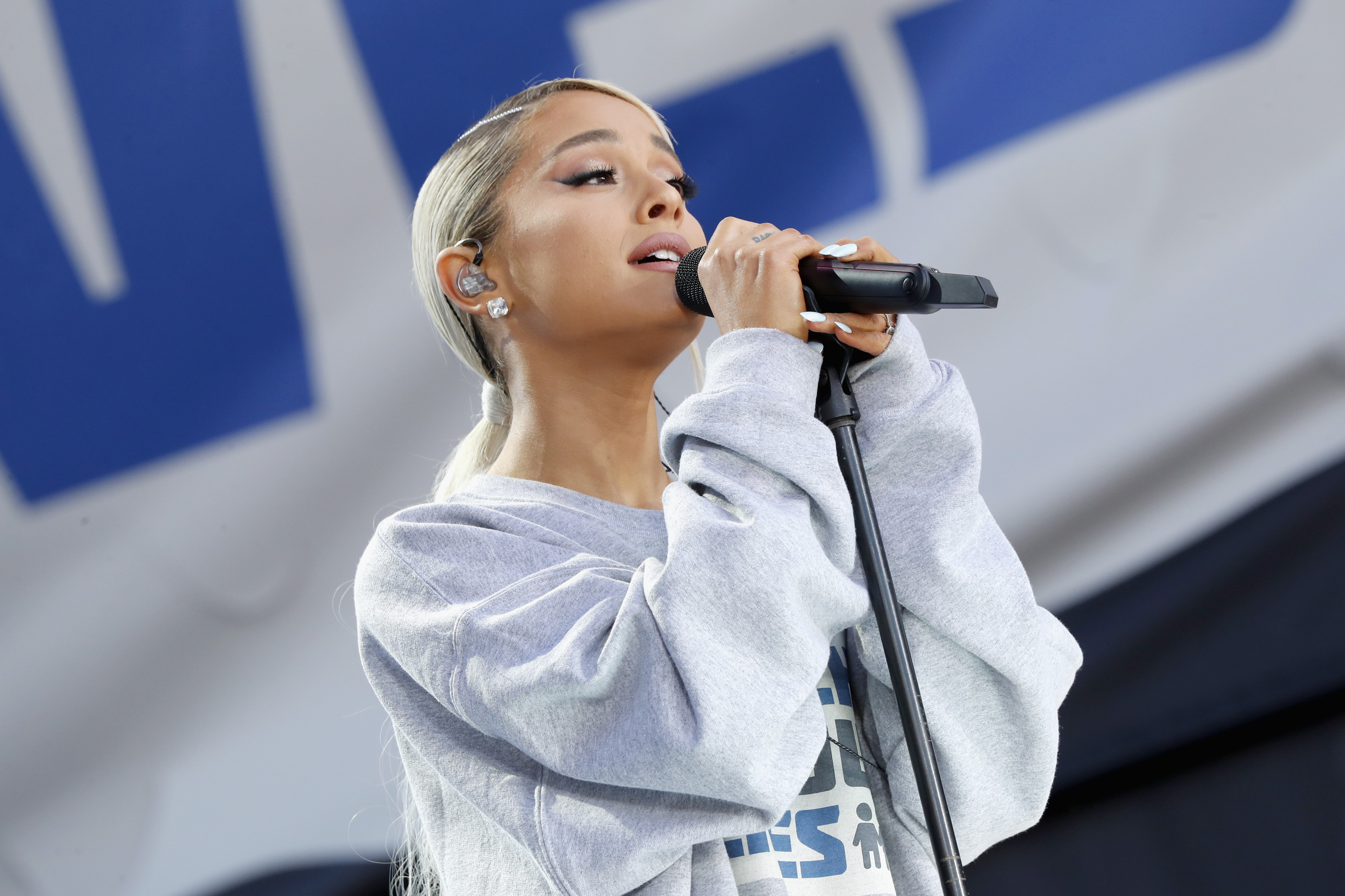 Ariana Grande attends March For Our Lives on March 24, 2018 in Washington, DC. (Paul Morigi—Getty Images for March For Our Lives)