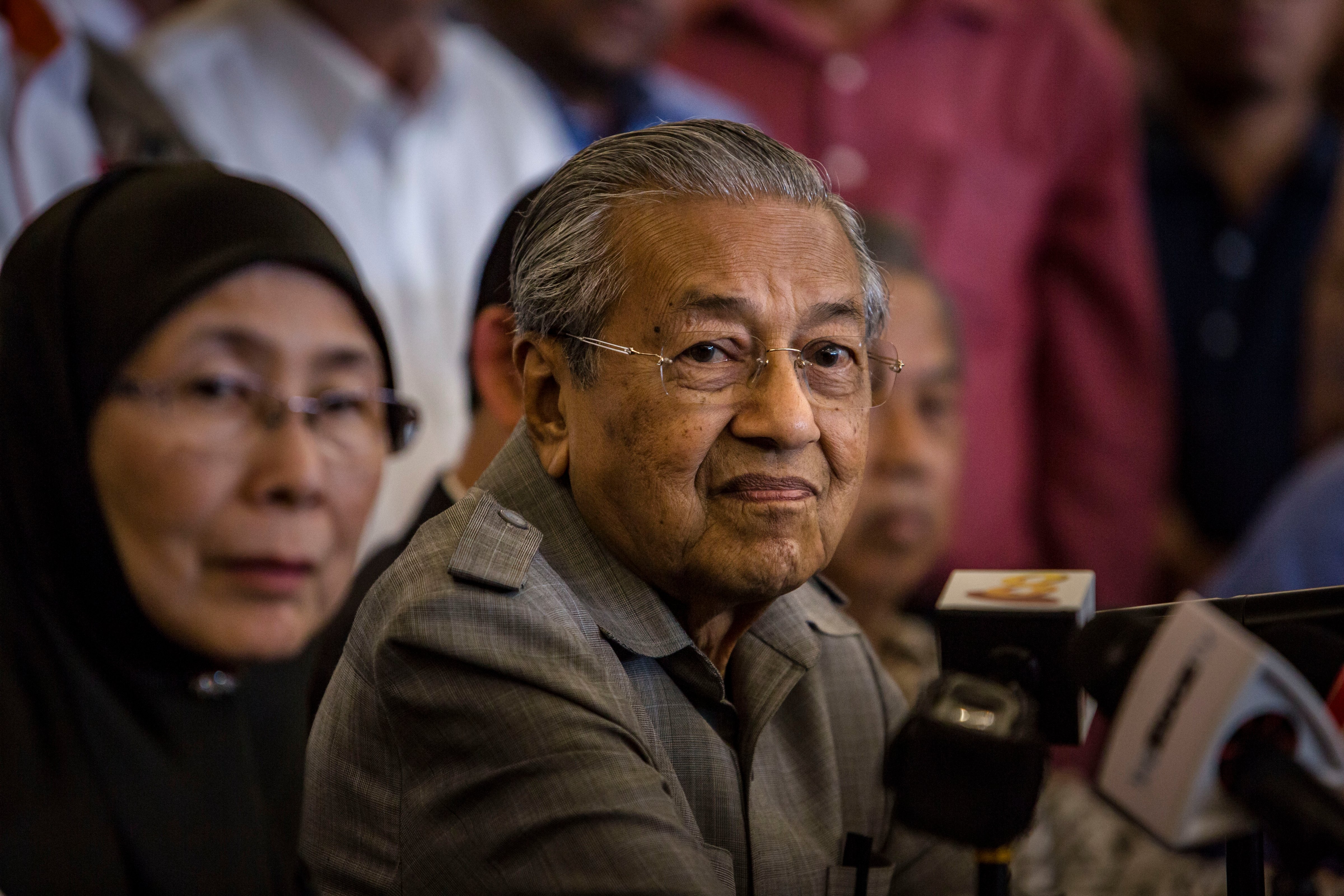 Mahathir Mohamad, chairman of 'Pakatan Harapan' during press conference following the 14th general election on May 10, 2018 in Kuala Lumpur, Malaysia. (Ulet Ifansasti—Getty Images)
