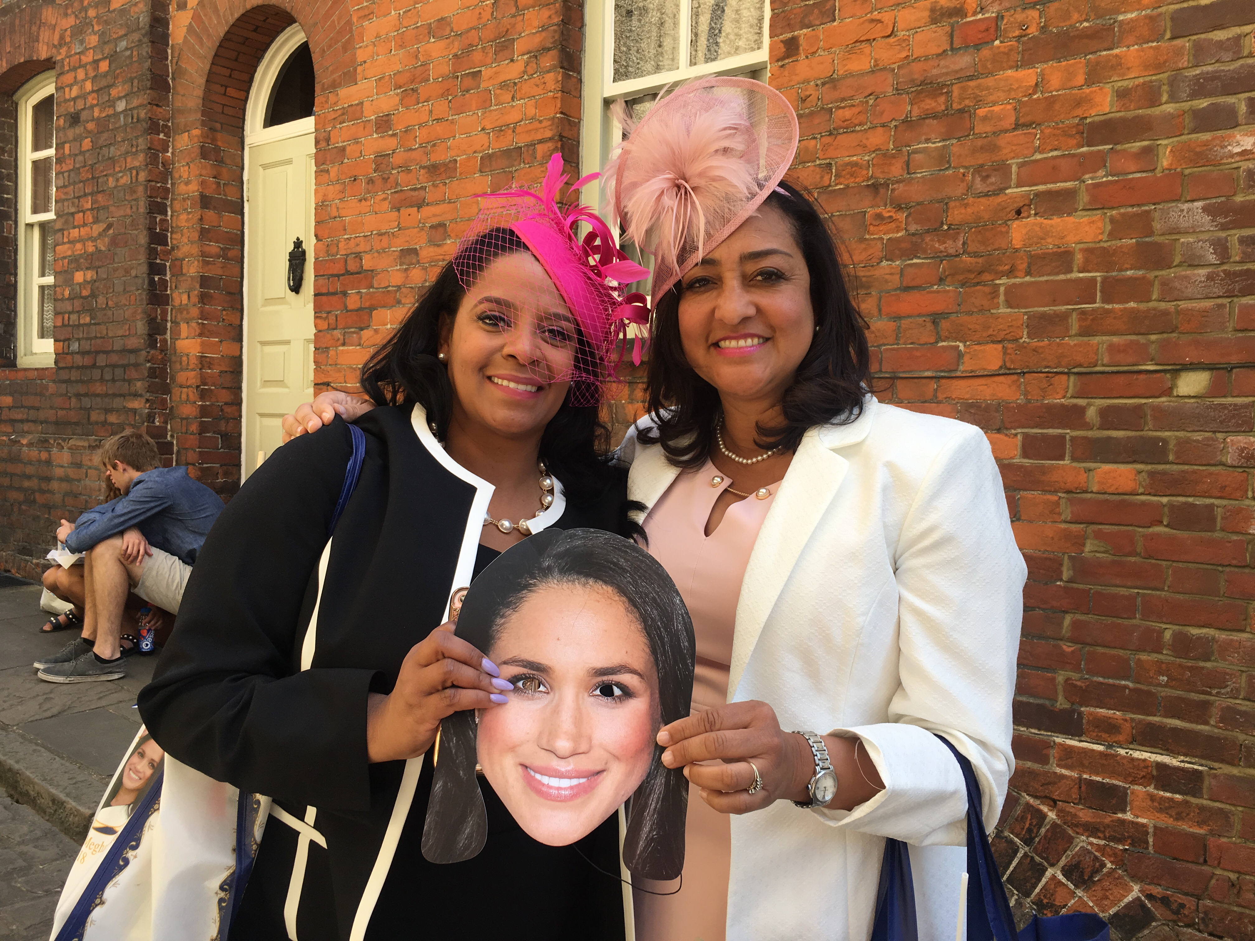 Raven Debose and Melanie Felton in Windsor following the marriage ceremony of Prince Harry and Meghan Markle, on May 19 2018. (Kate Samuelson–TIME)