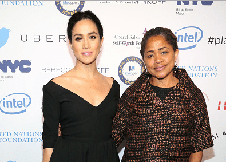 Meghan Markle and Doria Ragland attend UN Women's 20th Anniversary of the Fourth World Conference of Women in Beijing at Manhattan Centre at Hammerstein Ballroom on March 10, 2015 in New York City. (Sylvain Gaboury/Patrick McMullan via Getty Images)