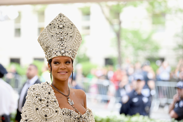 Rihanna attends the Heavenly Bodies: Fashion &amp; The Catholic Imagination Costume Institute Gala at The Metropolitan Museum of Art on May 7, 2018 in New York City. (Jason Kempin/Getty Images)