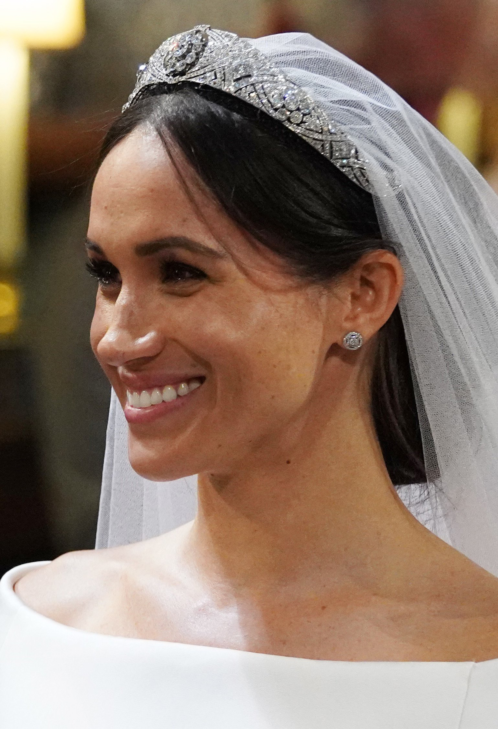 Meghan Markle in St George's Chapel at Windsor Castle during her wedding to Prince Harry, May 19, 2018. (Jonathan —PA Wire)